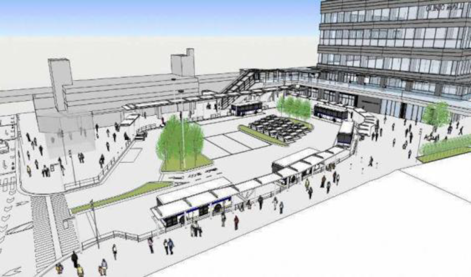 南口駅前広場イメージ（2028年度完成予定）