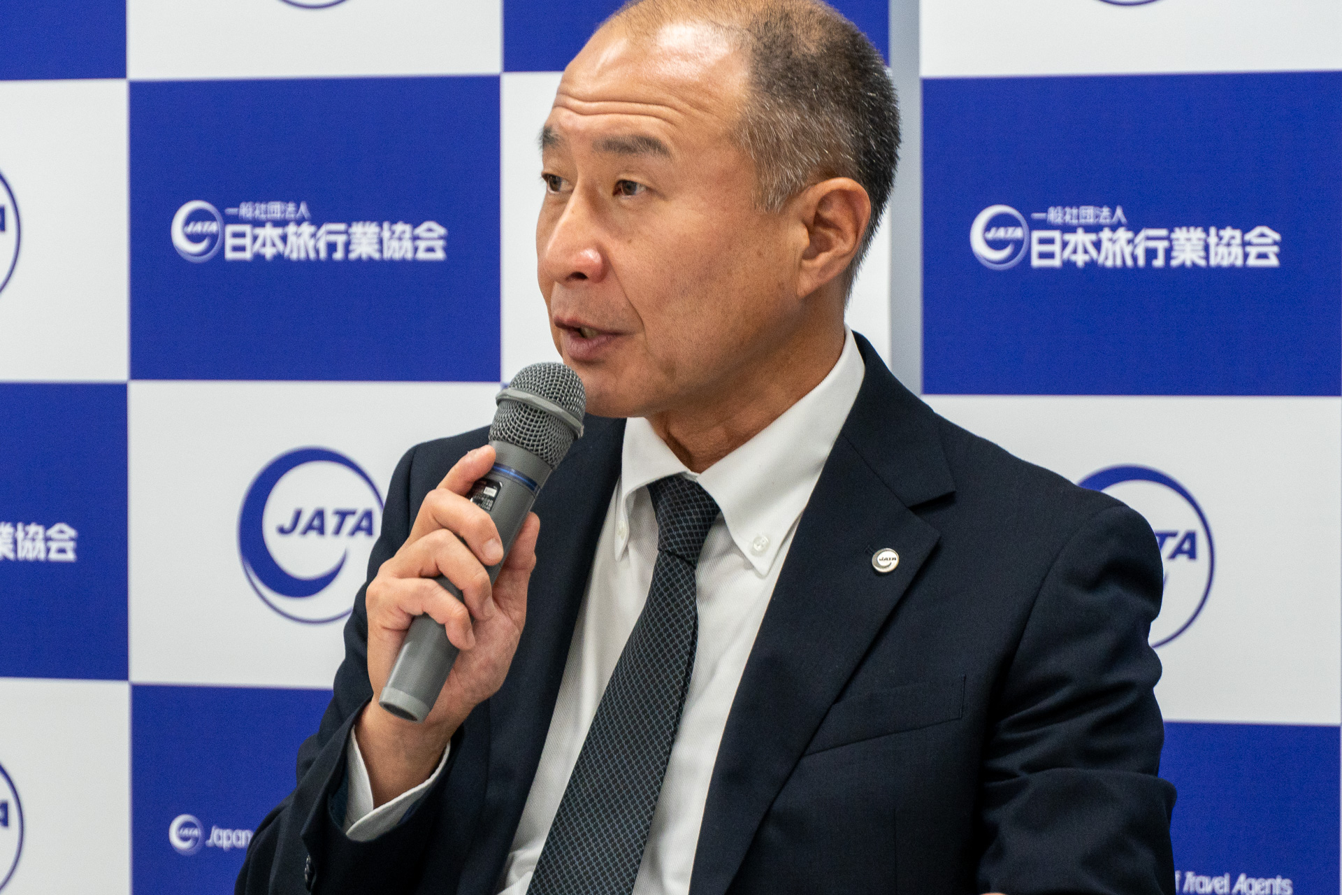 国内旅行について説明した一般社団法人日本旅行業協会 副会長 吉田圭吾氏（株式会社日本旅行 代表取締役社長）