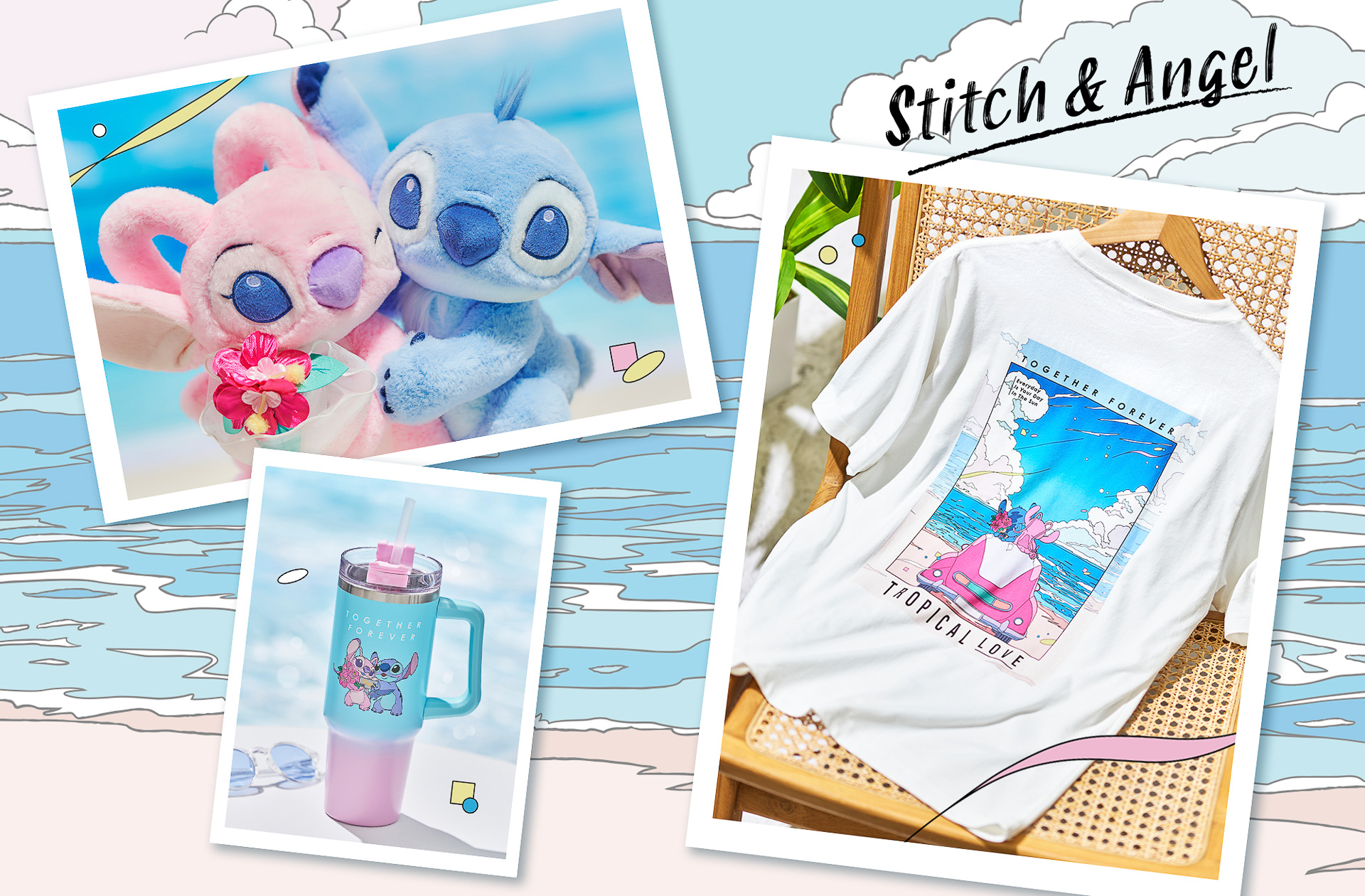ディズニーストアから、トレンドの“シティポップ調”スティッチアイテムが発売