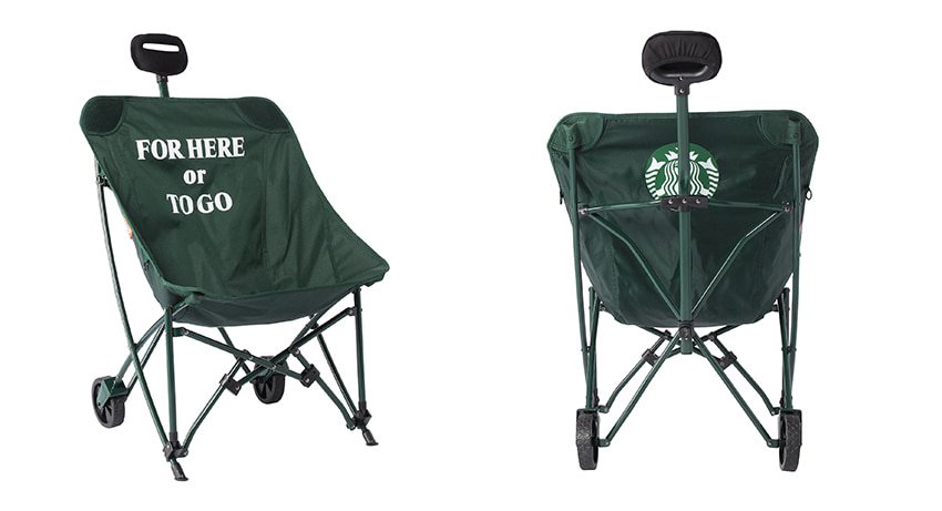 スタバ、ビームス、コールマンがトリプルコラボ！　キャリーにもチェアにもなる「ONE MILE CHAIR」（1万6500円）
