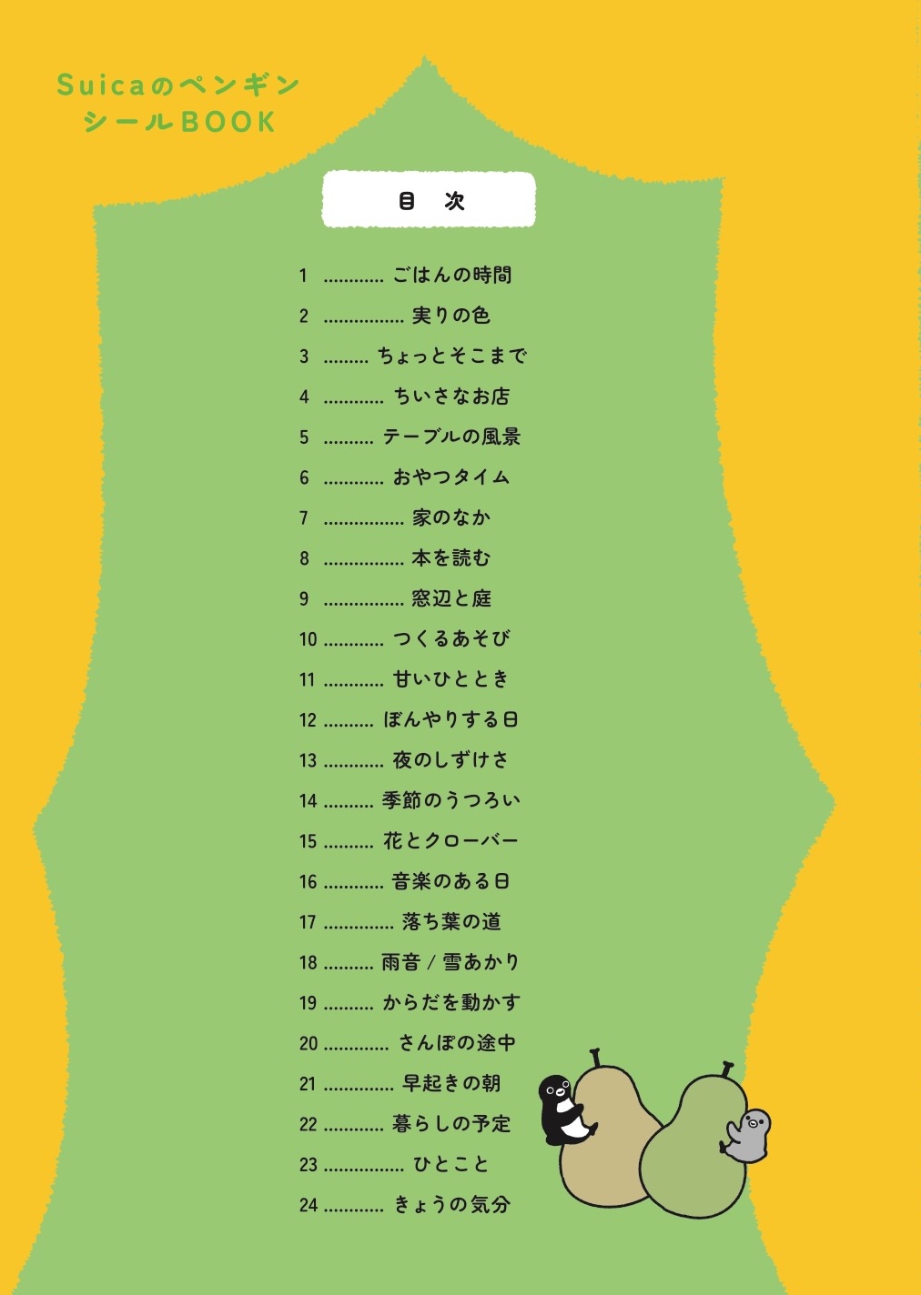 いつもの暮らし編の目次 ※画像を開いてからクリックで拡大
