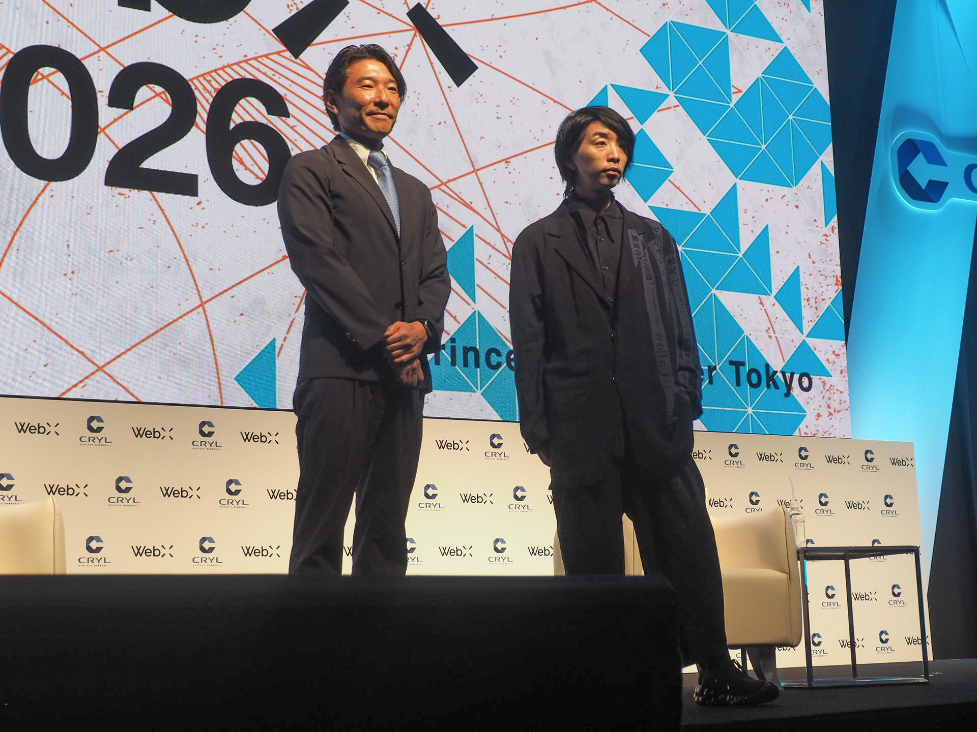 宮城教和氏（左）と落合陽一氏（右）