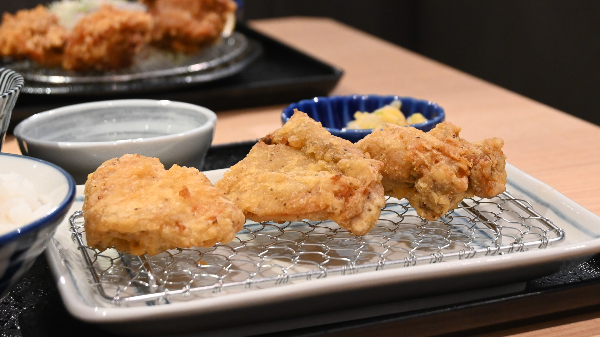 黒胡椒かしわ天定食 かしわ天