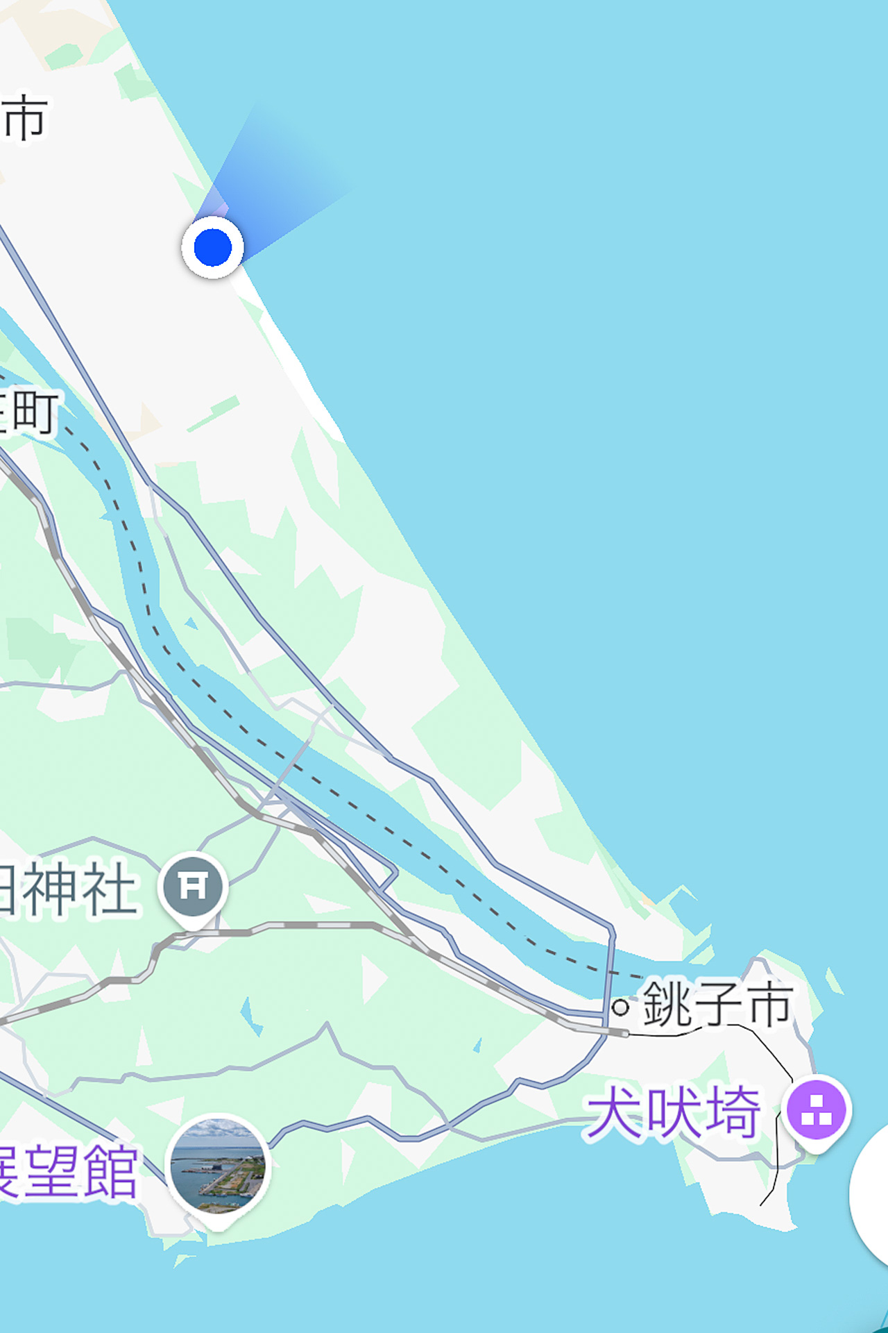 茨城県の日川浜海岸のすぐ横にある
