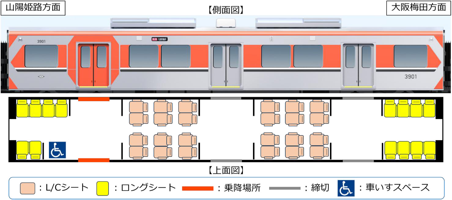 「らくやんシート」サービス提供時の座席レイアウト