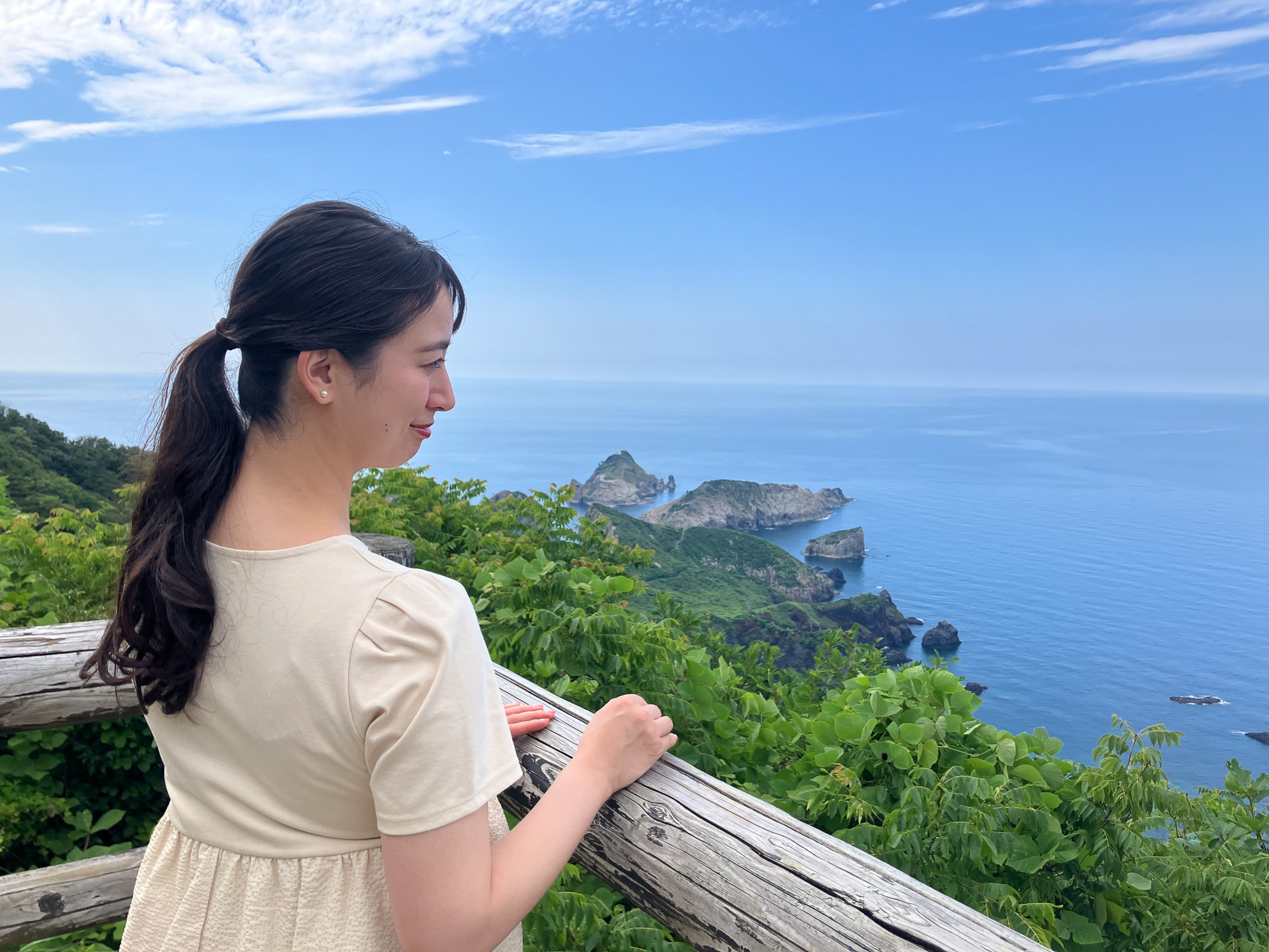 白島展望台にて