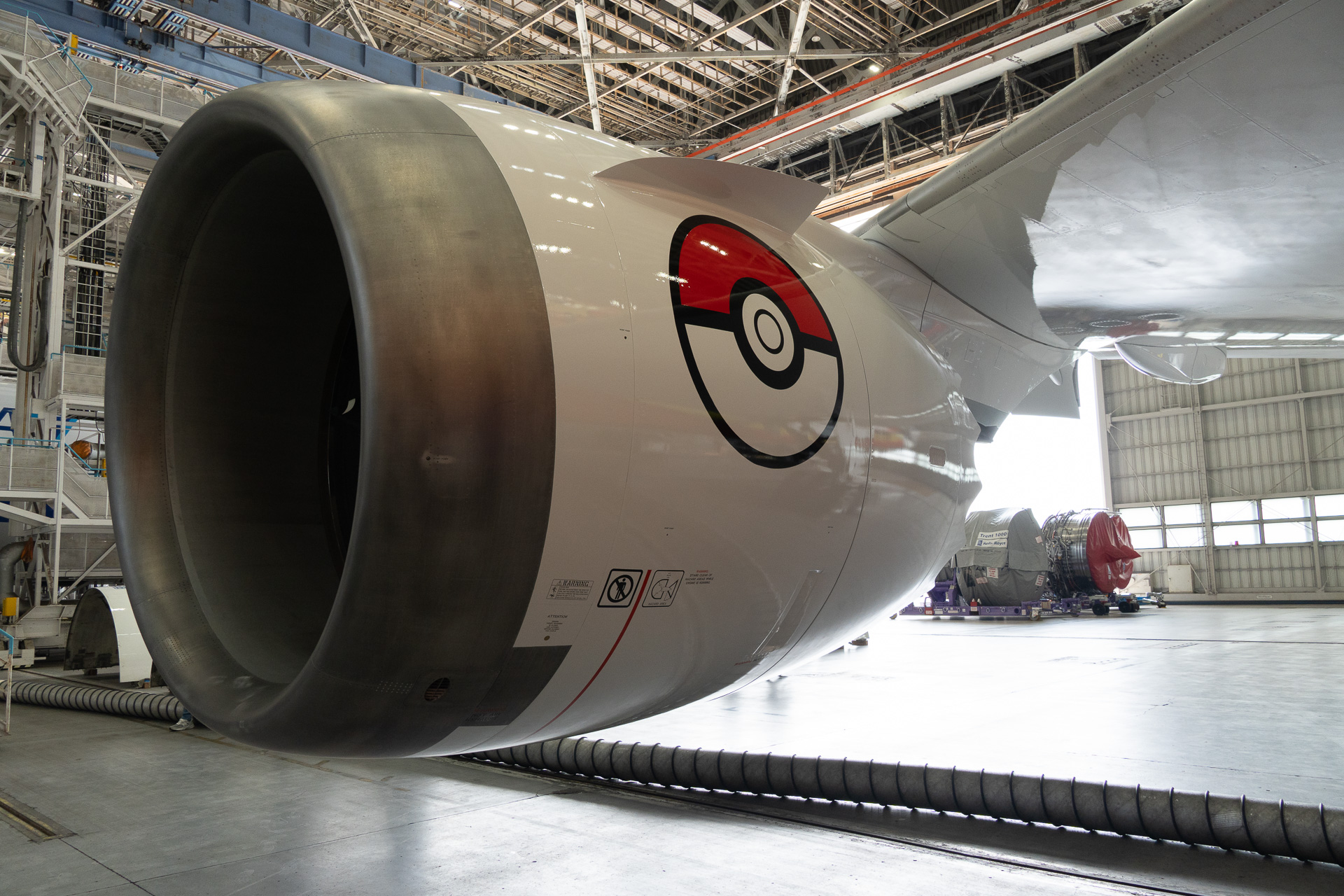 Pikachu and a Poké Ball also adorn this engine cowling.