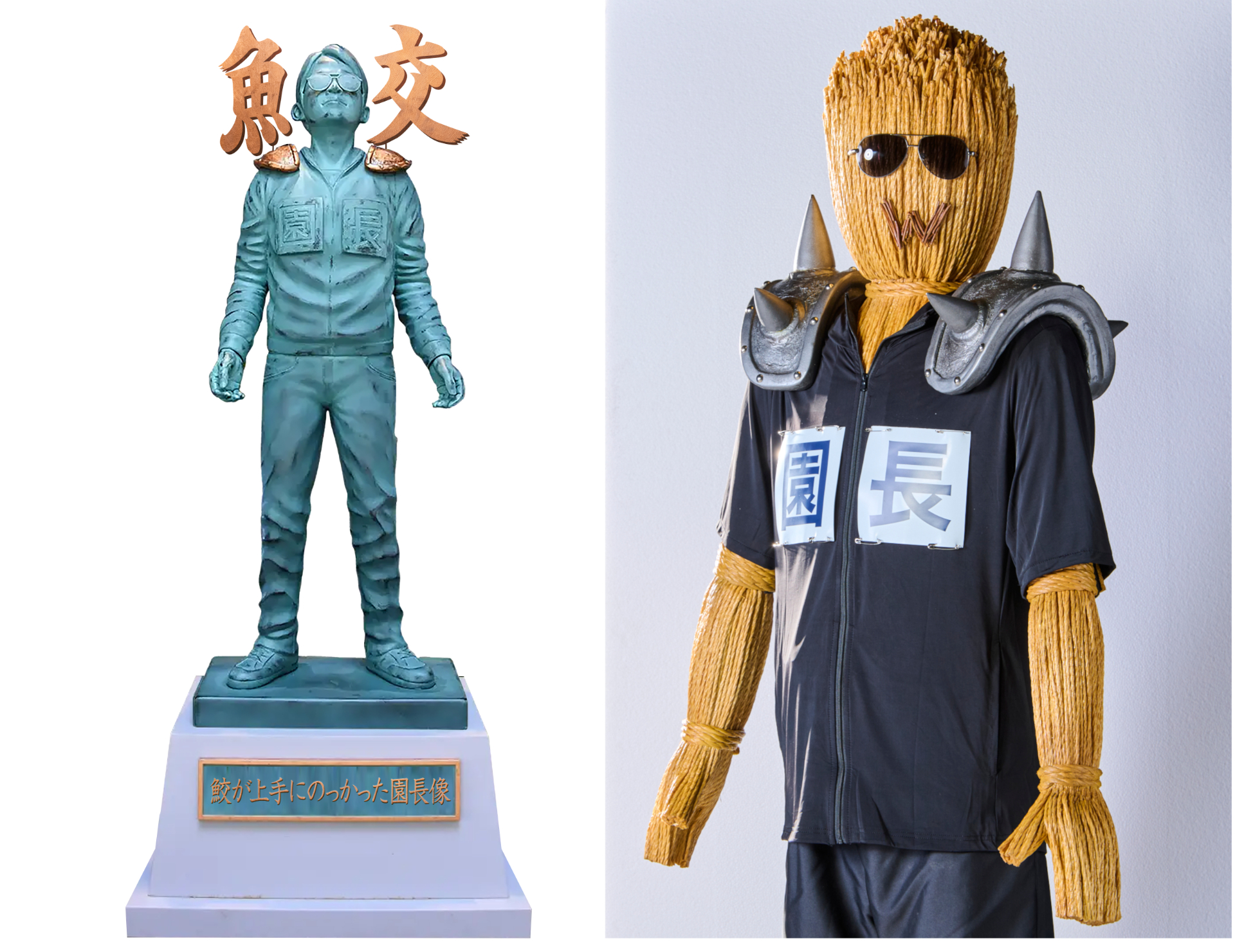 仕掛け満載の4種類プールと、ずぶ濡れ必至のウォーターショーを展開。正面ゲートでは超ひらパー兄さんの園長像が夏仕様でお出迎え