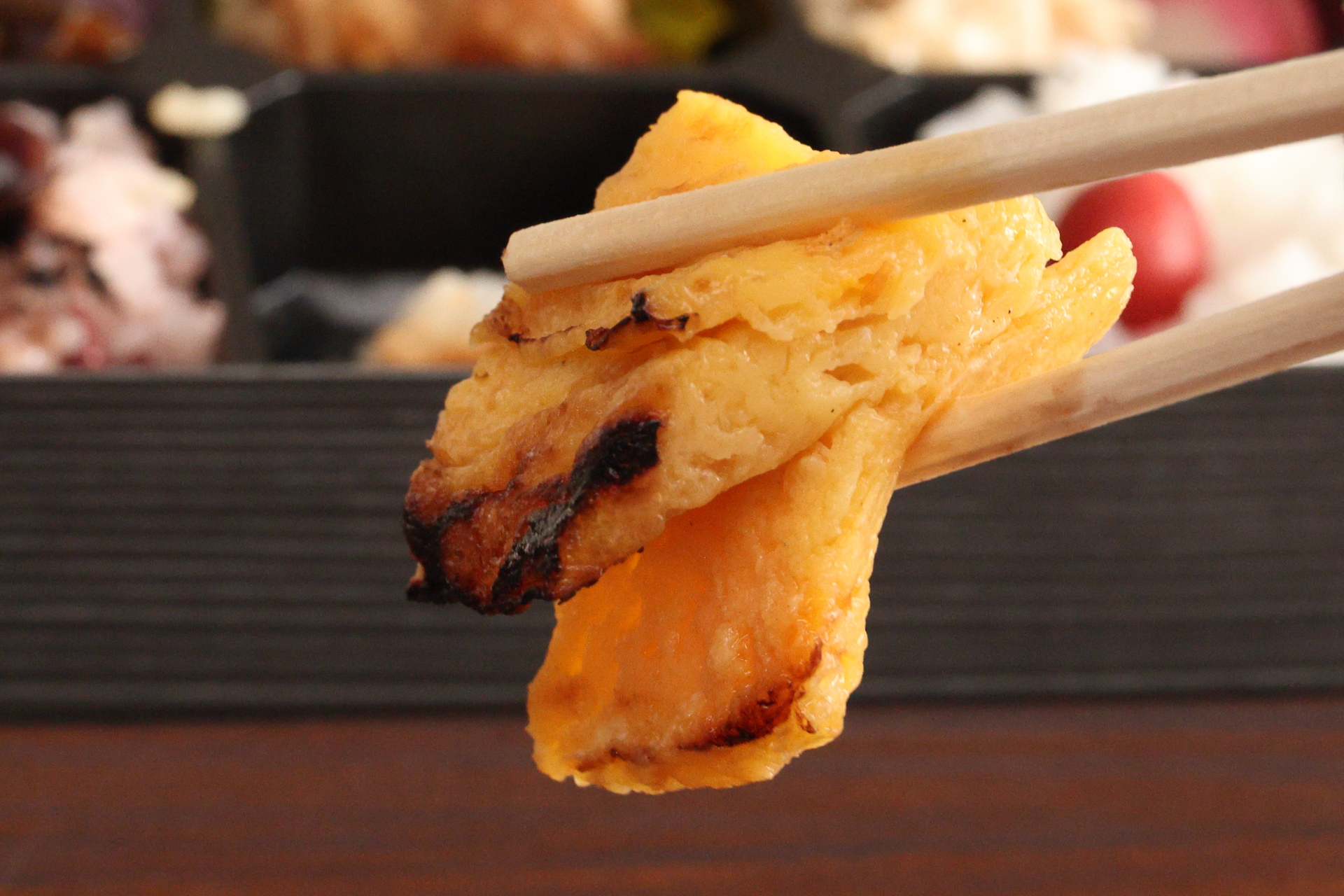 もちもち食感の玉子焼きは新鮮