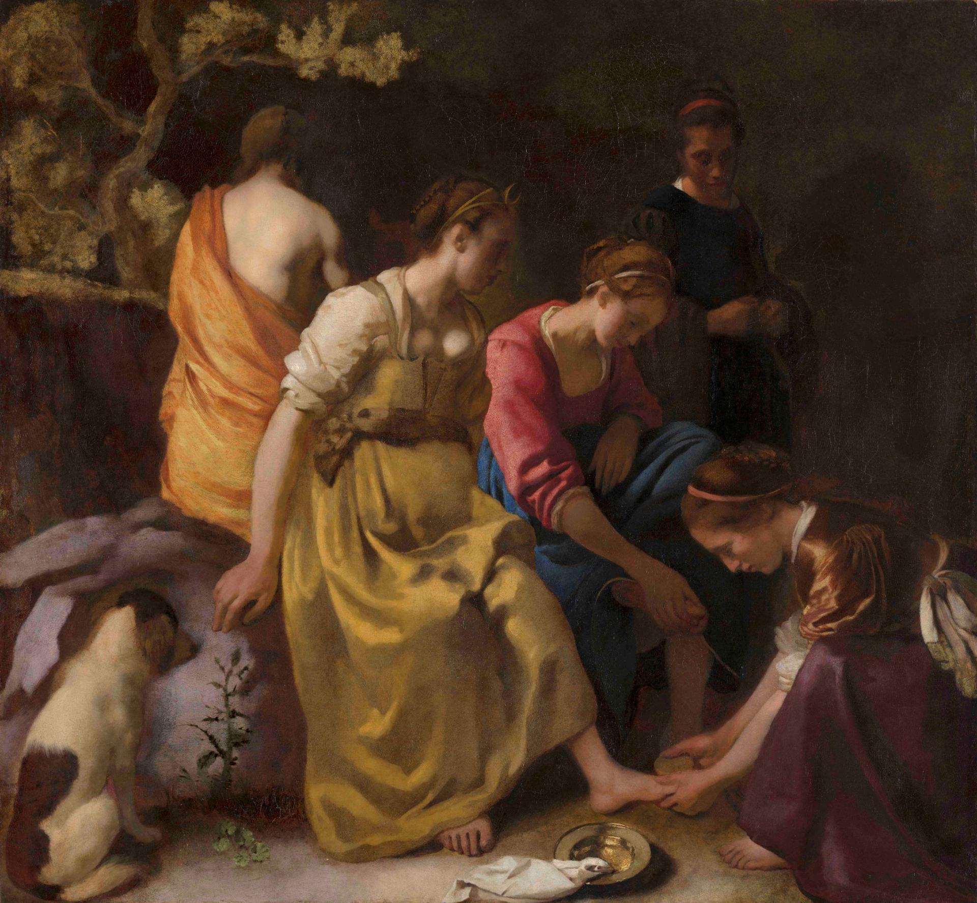 ヨハネス・フェルメール　《ディアナとニンフたち》　1653-1654年頃　マウリッツハイス美術館　&copy; Mauritshuis, The Hague