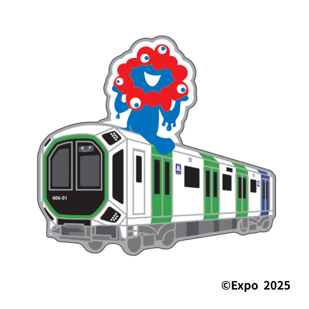 ピンバッジ（中央線400系 EXPO2025ミャクミャク カラー）