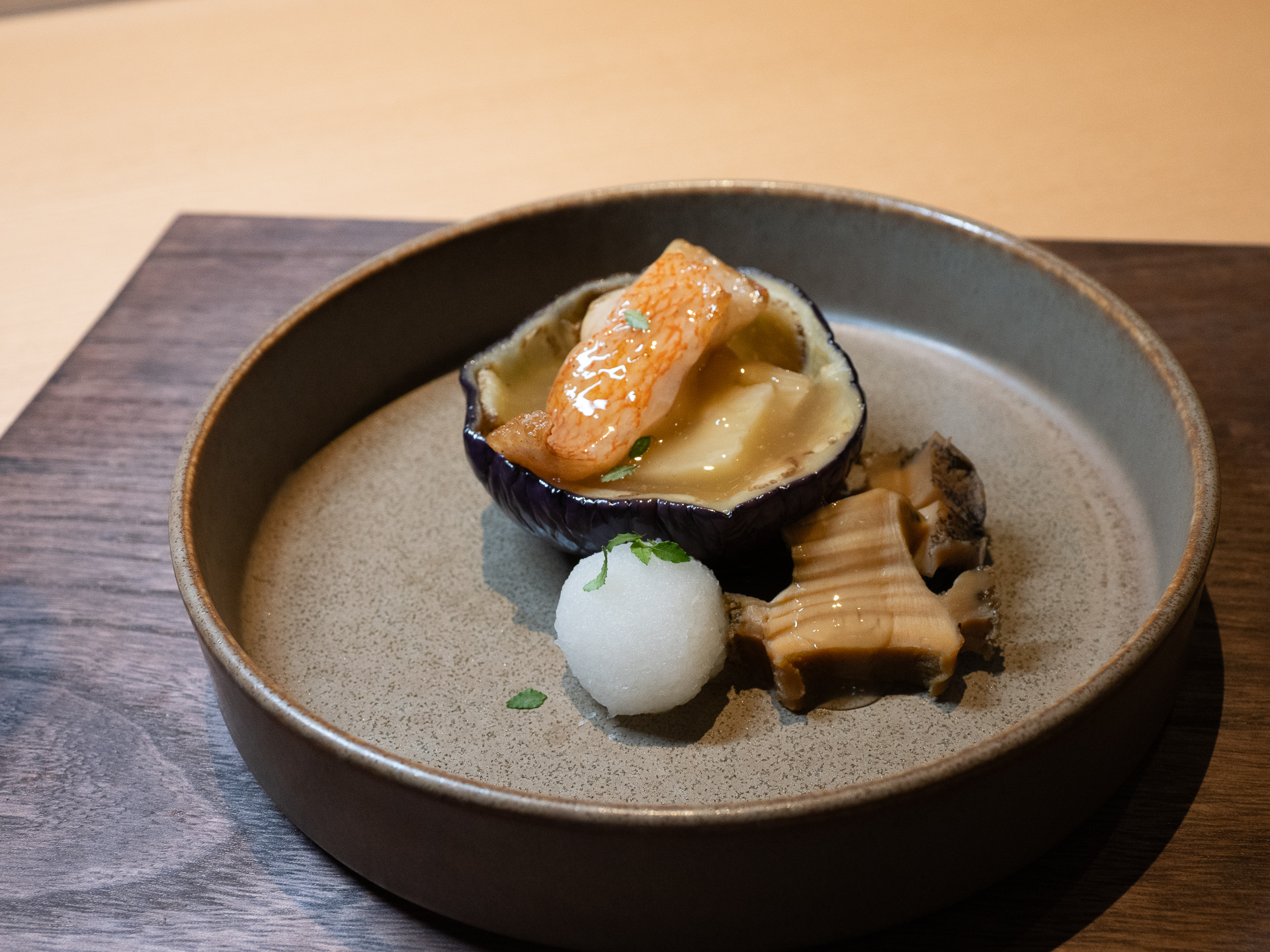 煮物の「賀茂茄子揚げ出汁」