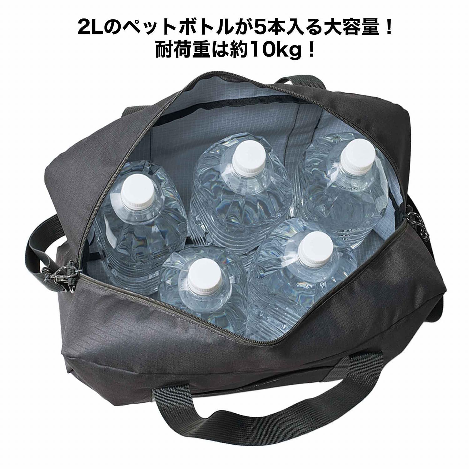 「SHIPS any」の7大機能を備えたBIGボストンバッグ。撥水加工のリップストップ生地なので、軽量ながらタフに使える。耐荷重は約10kg