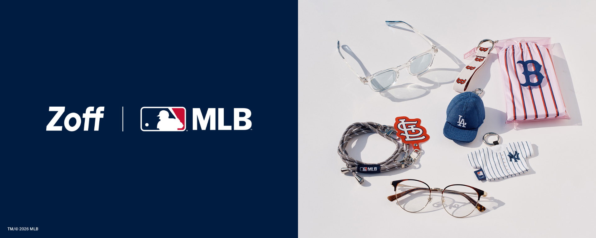 MLBの人気6球団との国内初コラボアイウェア「Zoff｜MLB」が発売