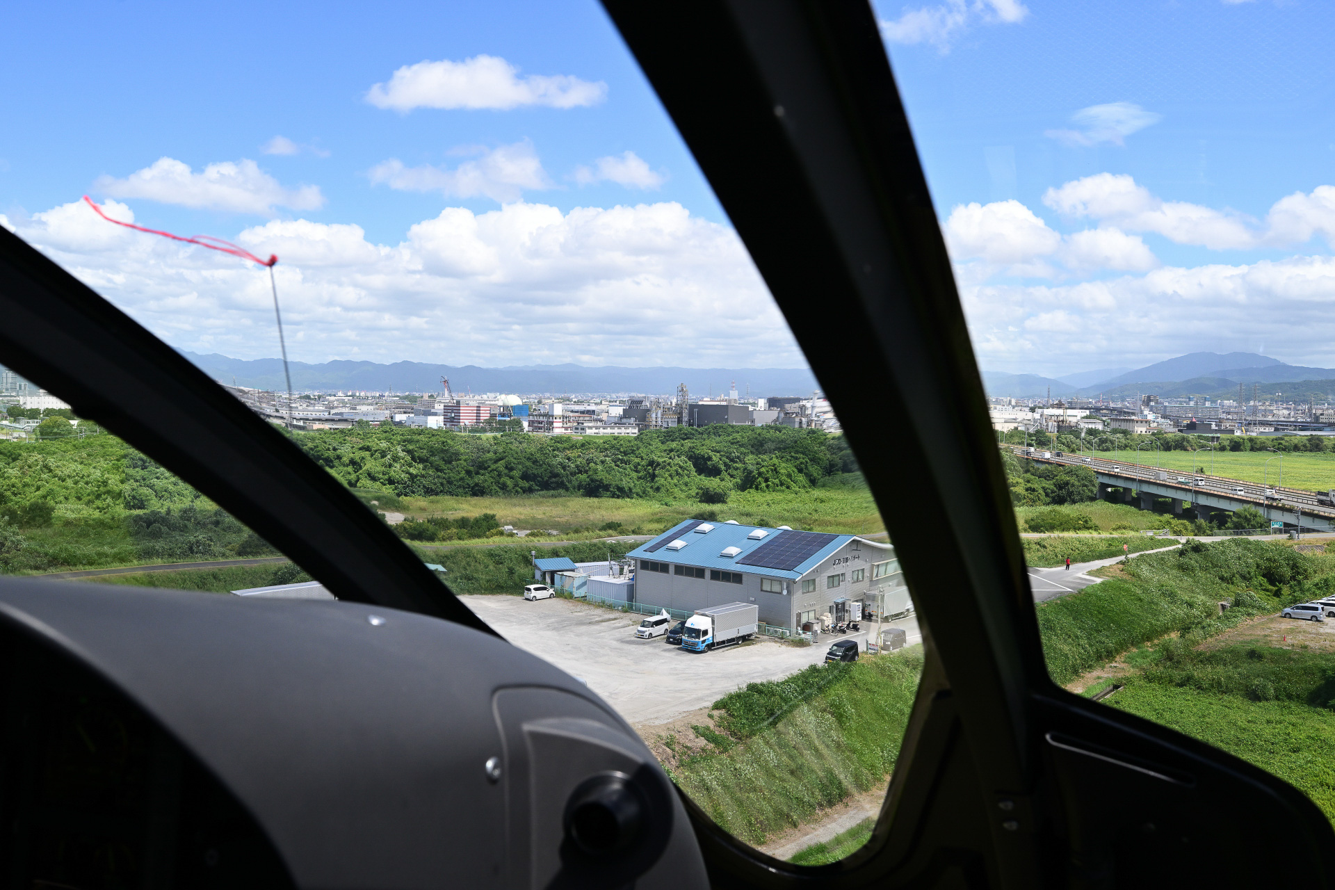 JPD京都ヘリポートへの進入中に見た地上風景