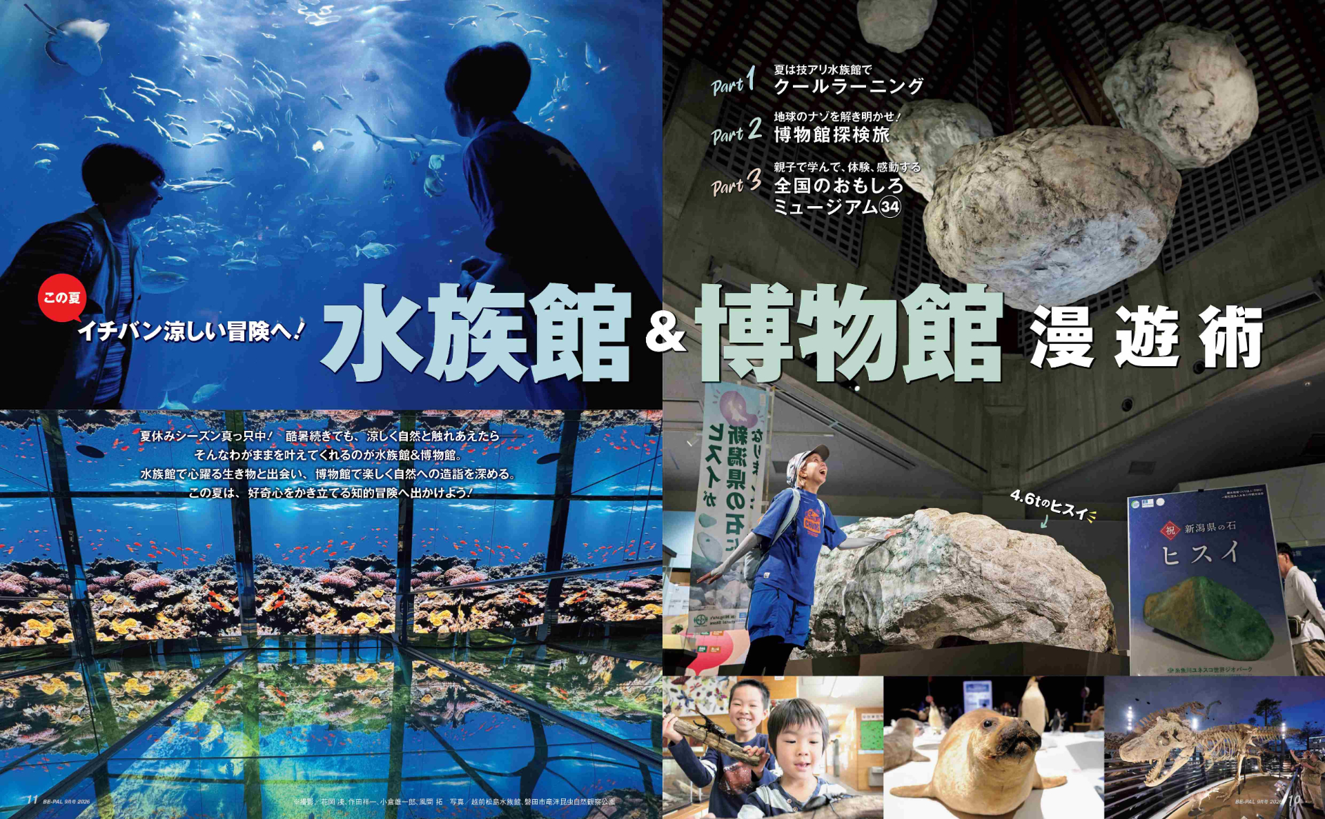 大特集は、全国おもしろミュージアムを徹底取材した「水族館＆博物館漫遊術」