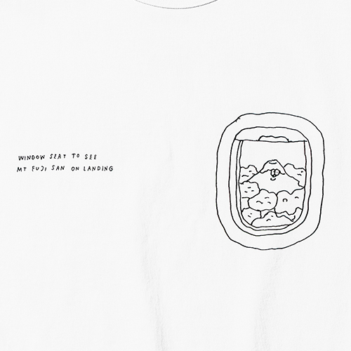 ANA×BEAMSコラボTシャツ「MT FUJI T-Shirt」。フロント/バックデザイン
