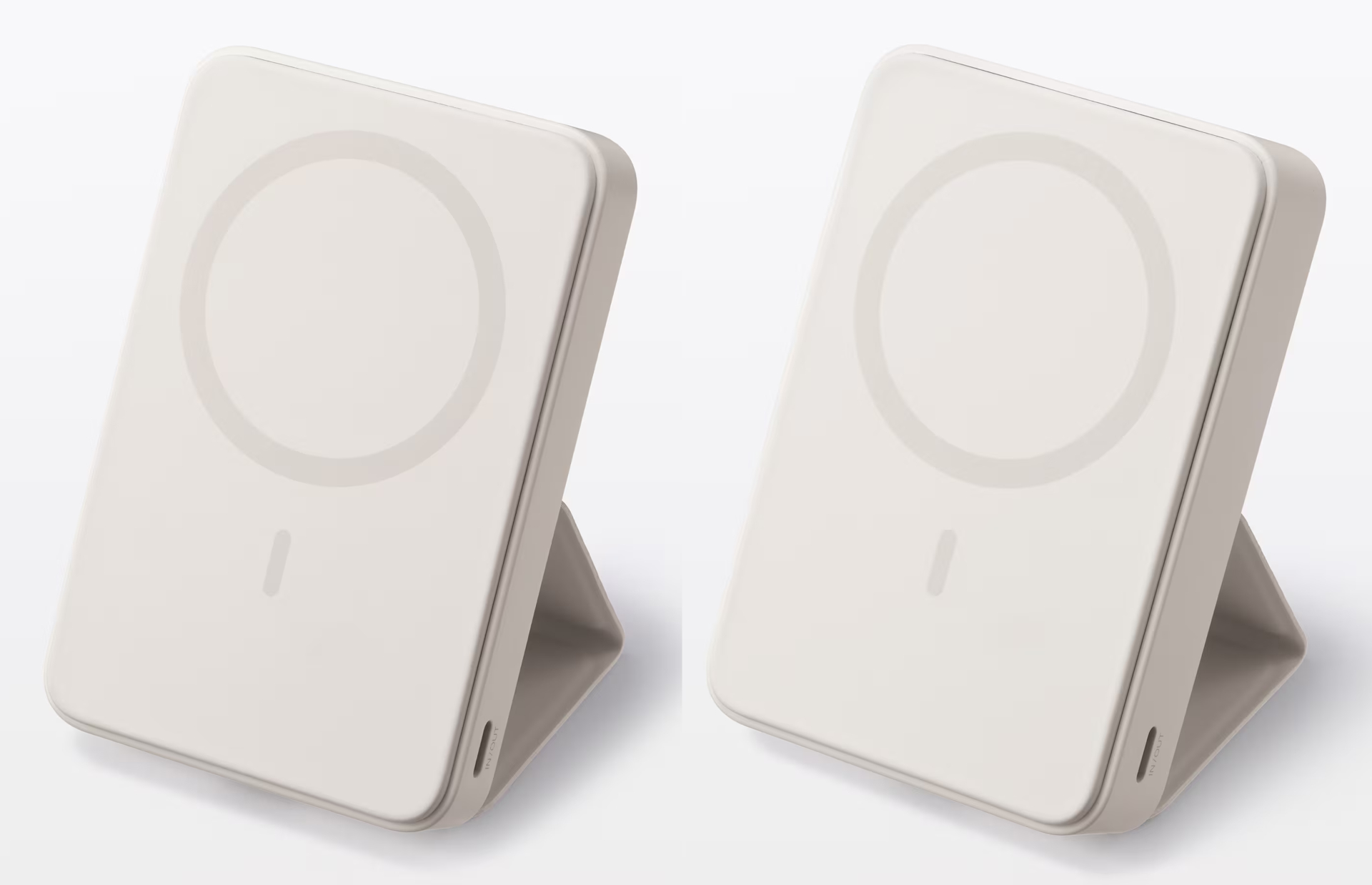 スマホスタンドにもなるモバイルバッテリー5000mAh/10000mAh
