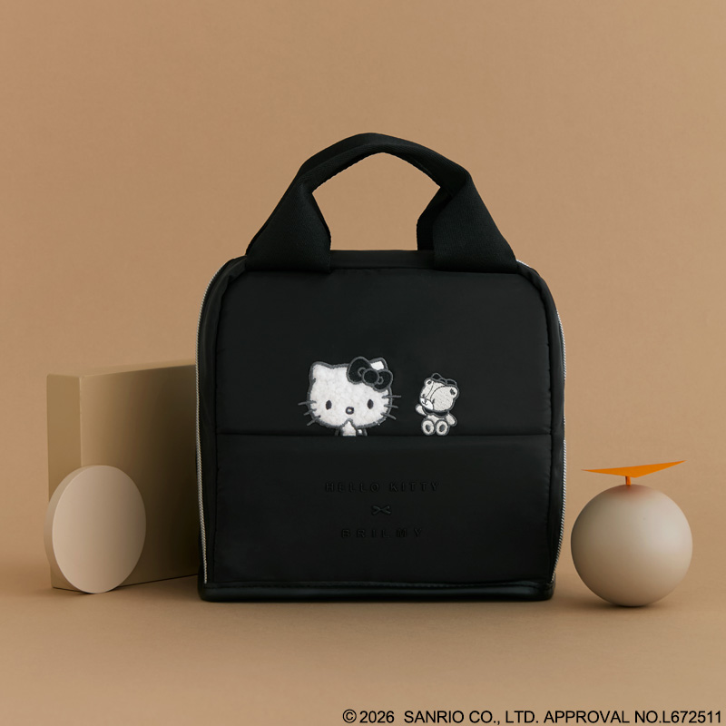 セブンで販売「HELLO KITTY × BRILMY 中身が見えて時短がかなう ズボラに優しいスタンドポーチ BOOK BLACK ver. SPECIAL PACKAGE」