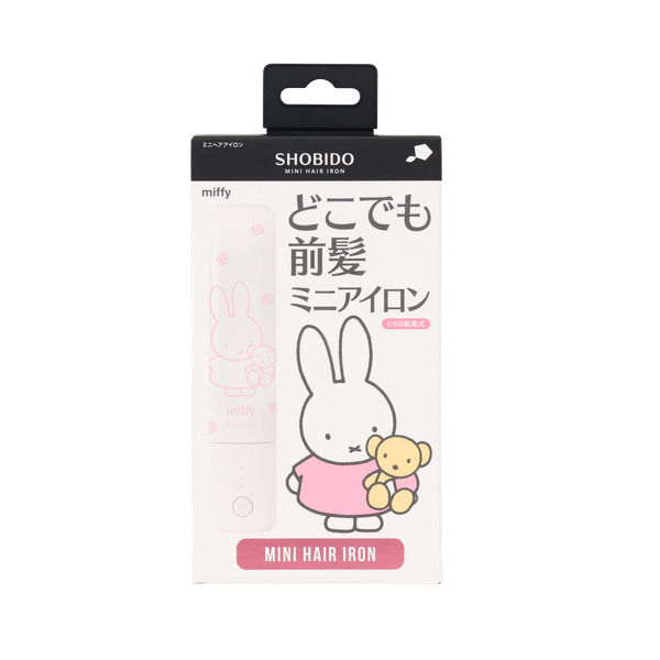 本体が白色で、ミッフィーがくまを抱いている様子がピンク色で描かれている