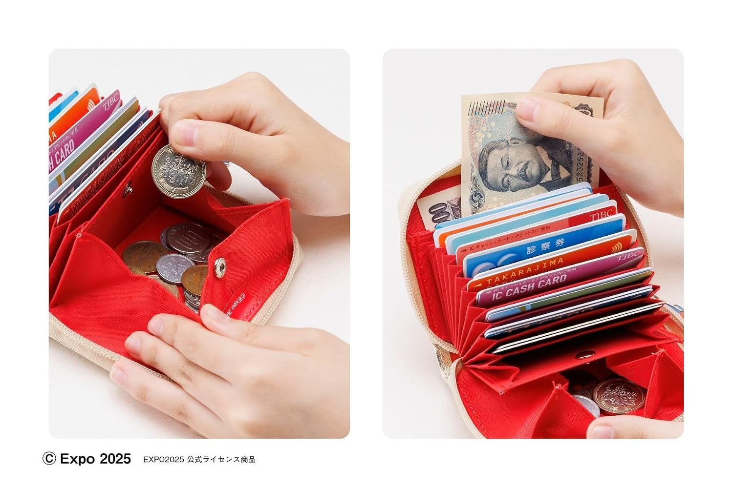 「ミャクミャク ミニ財布BOOK GOLD ver.」