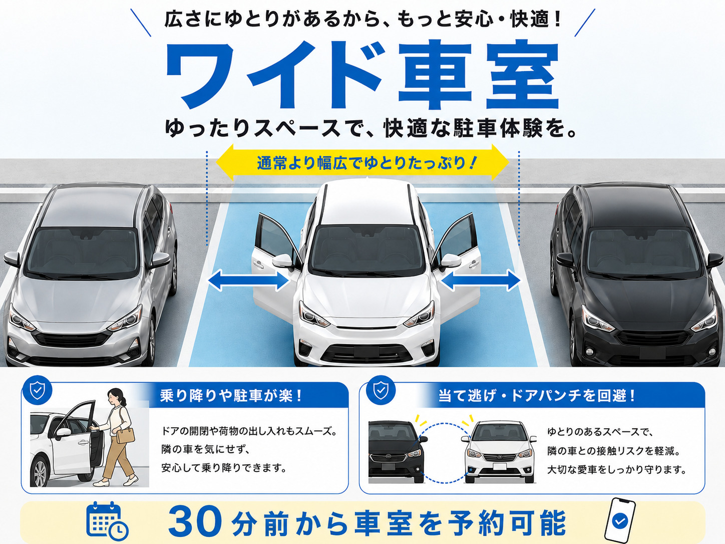 幅3.5mのワイド車室