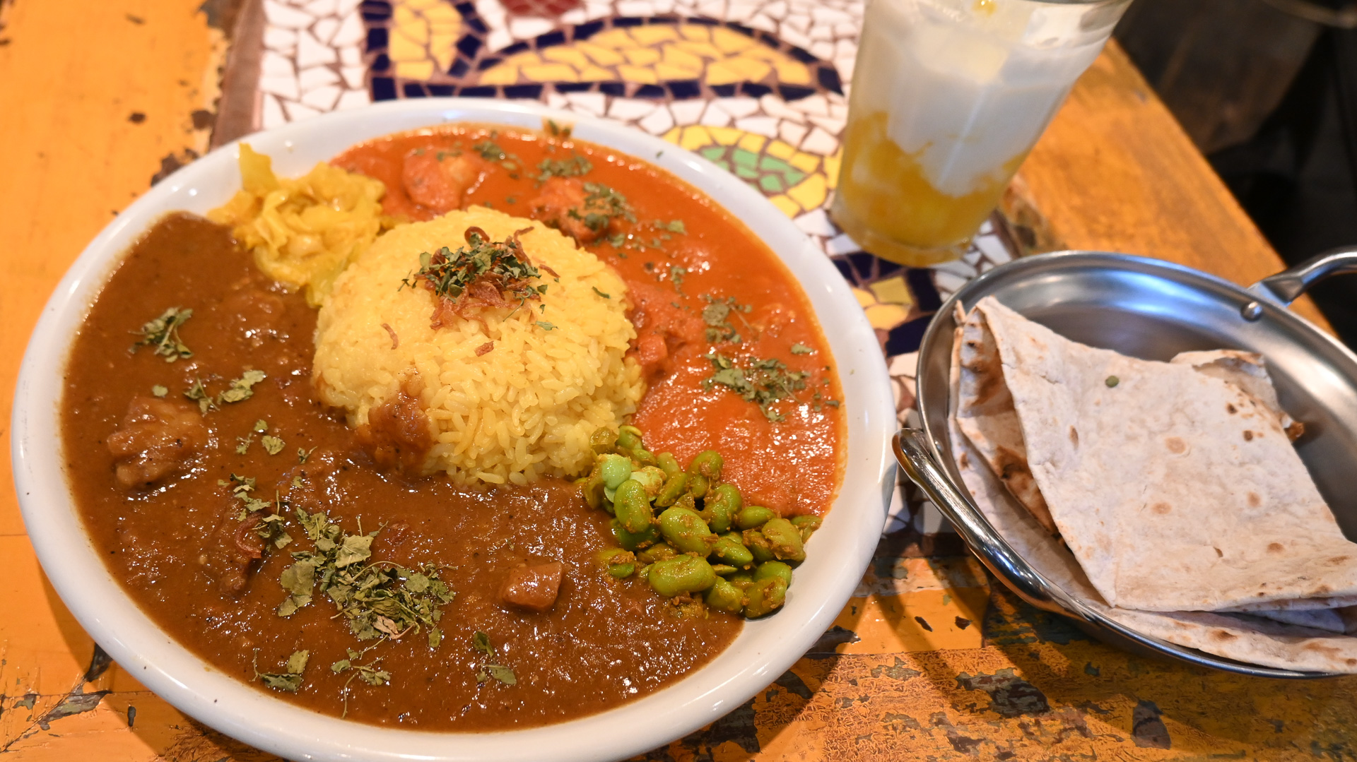 スパイスカレーの相盛り