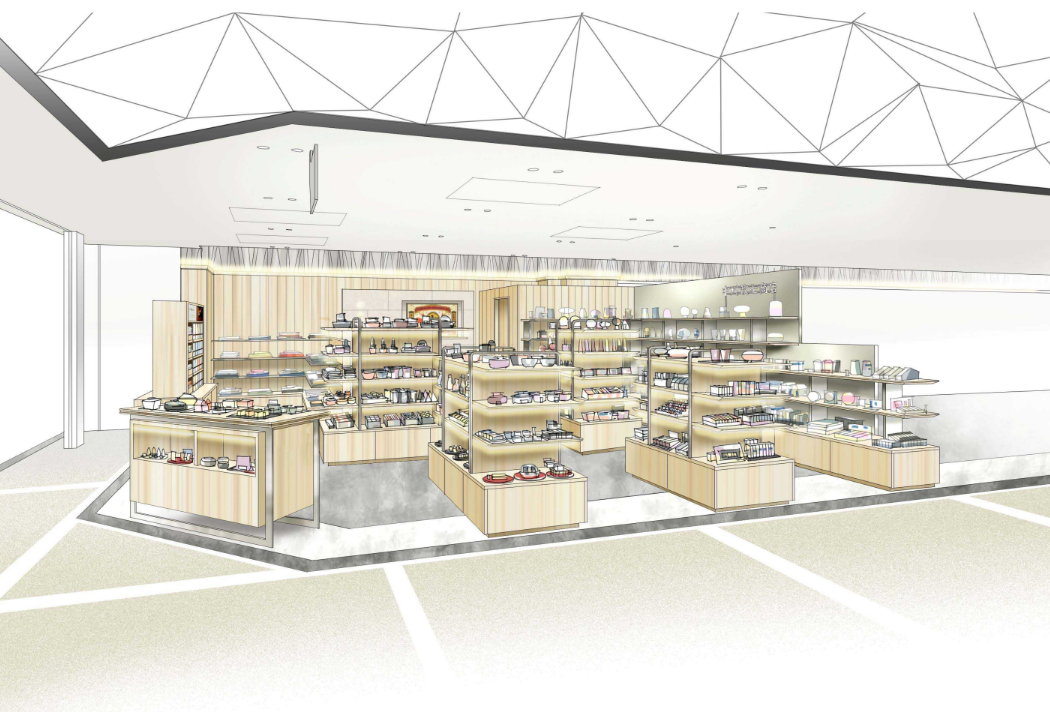 中川政七商店 グランスタ東京店。食と雑貨のカテゴリーミックスゾーンに位置