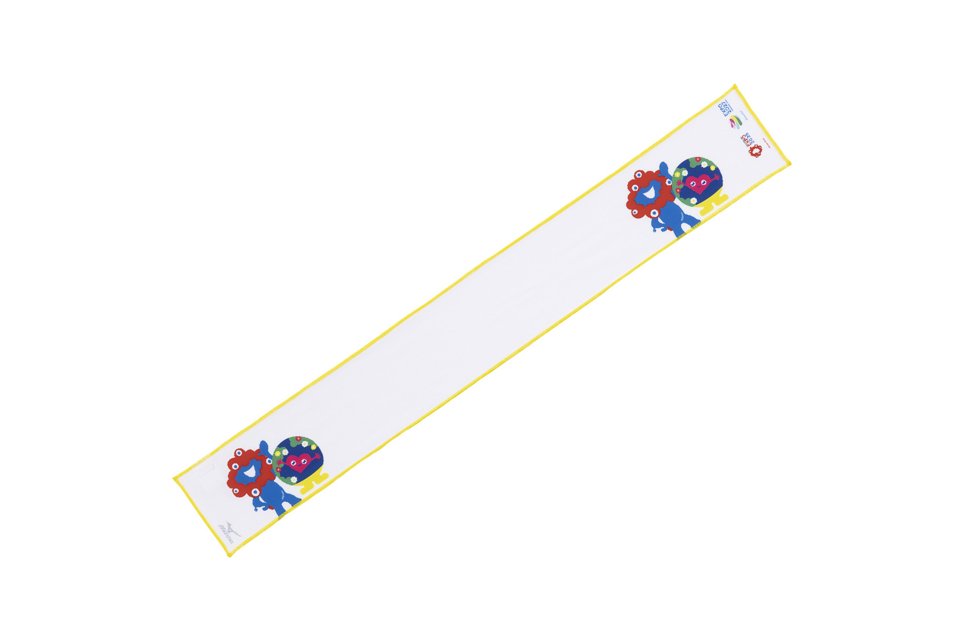 「ミャクミャク・トゥンクトゥンクドライタオル」（2200円）。サイズは14×100cm（幅×奥行き）