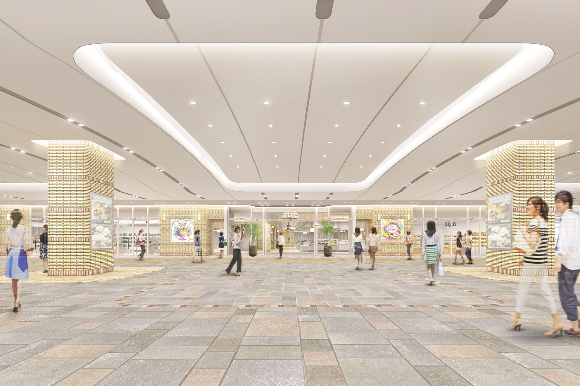 中野駅の新改札と直結する2階エントランス