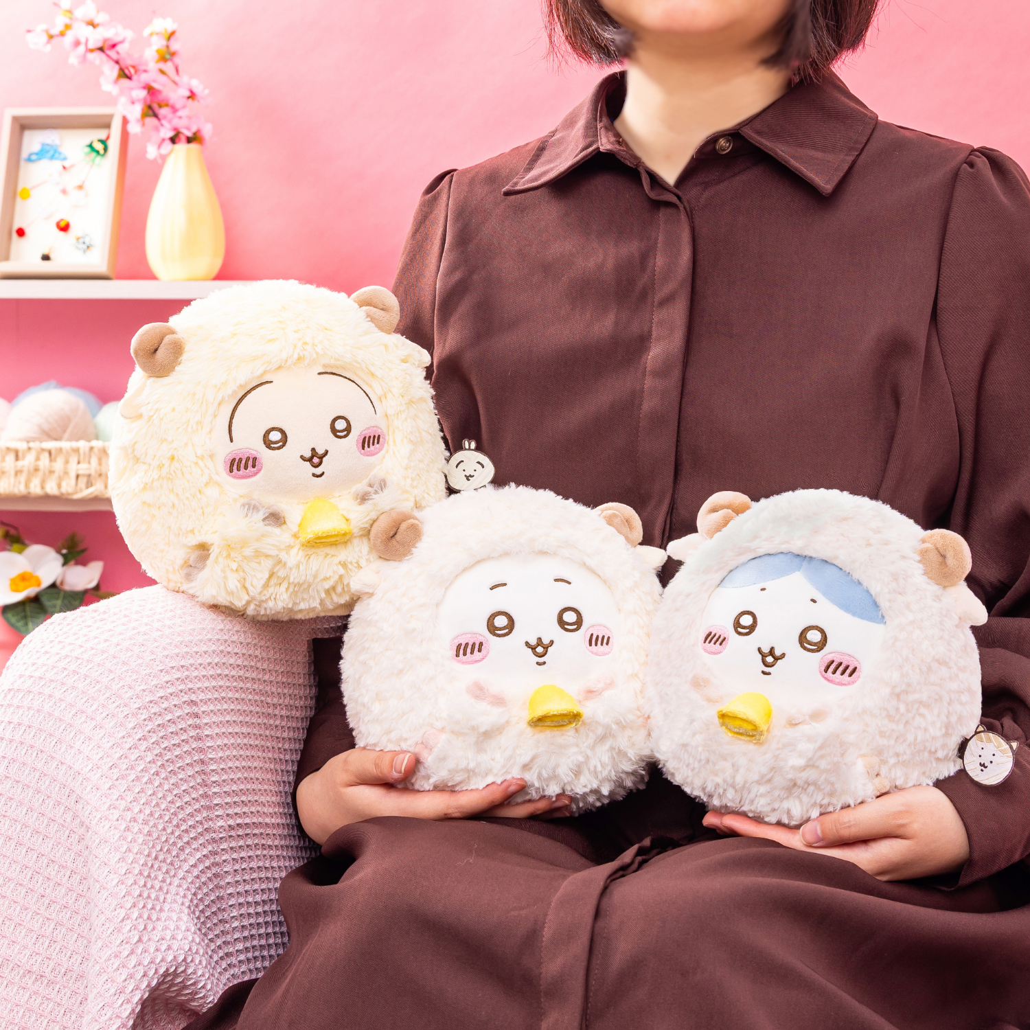 モコモコの毛並みがかわいい「干支ぬいぐるみS」（ちいかわ、ハチワレ、うさぎ）