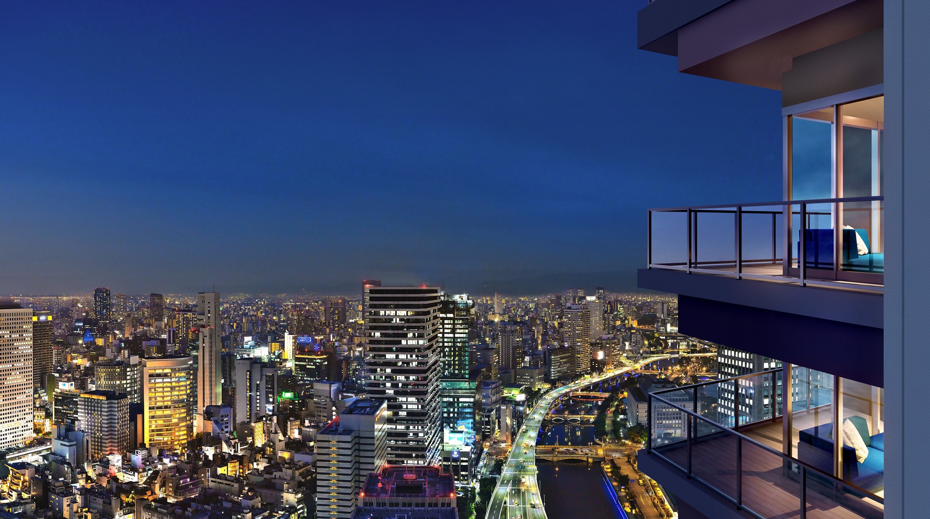 「三井ガーデンホテル大阪堂島浜プレミア」オープン。高層階から水辺の都市を望める