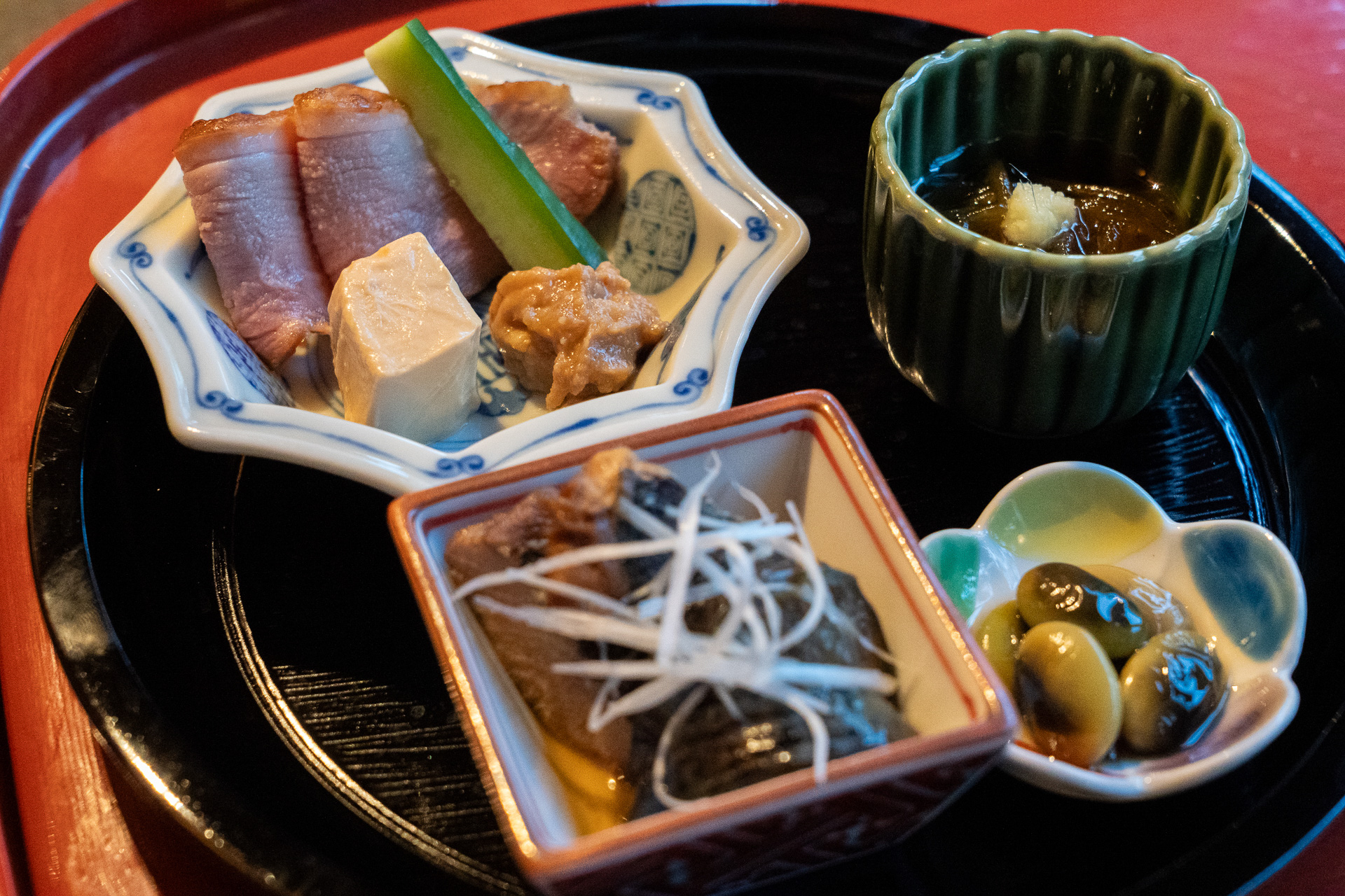 本日の五種の蕎麦前