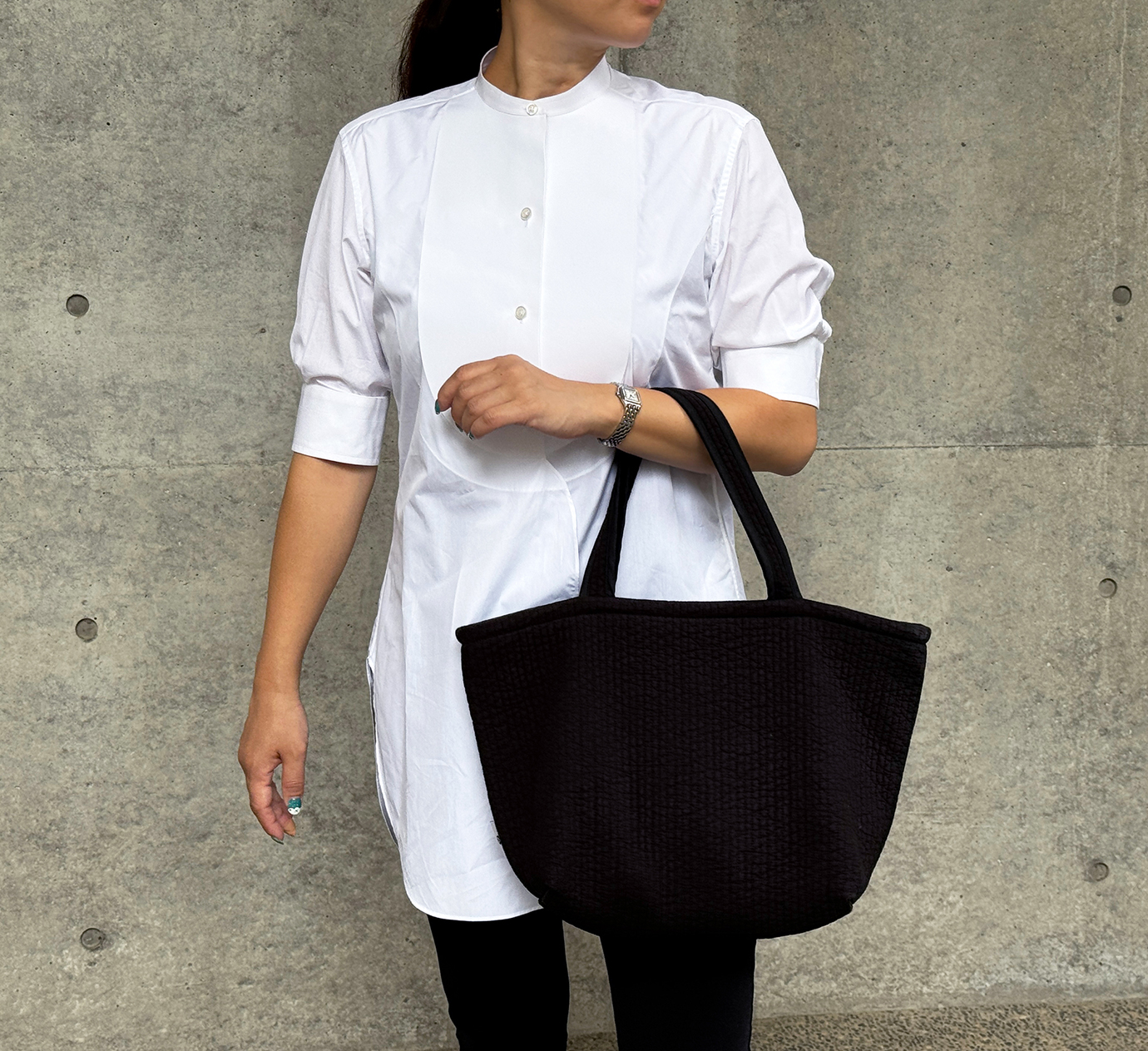 “VICTORIA”ZIPPER TOTE BAG