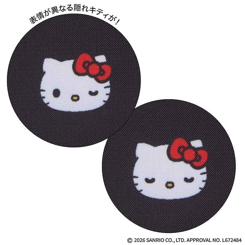 こっそり表情の異なる隠れキティも！　CITEN×ハローキティの万能ポーチ。ほどよく大きめでクッション性があり、コスメやガジェットもザクザク収納