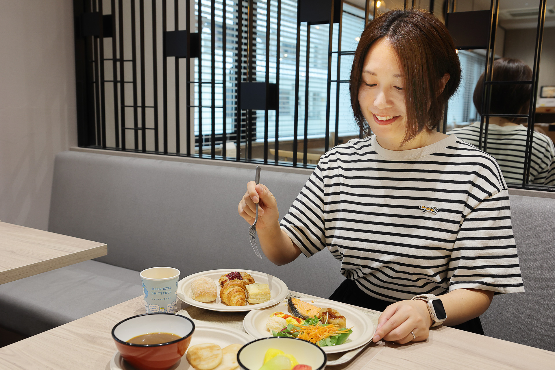 オーガニックサラダやBIOロールなど健康に気遣っている朝食。できたてメニューも温かくてとても美味しかったです！