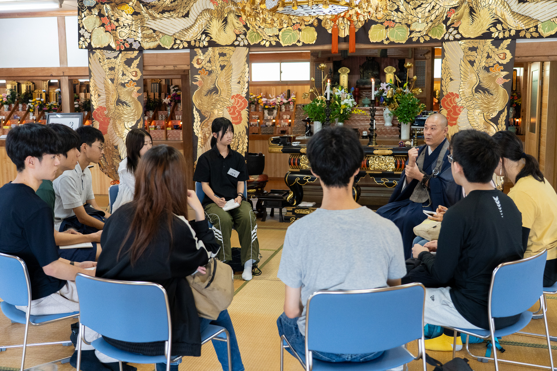 「曹洞宗には、知識を入れるよりもまずは実践、行動という教えがある」というご住職の言葉が深く胸に刻まれた