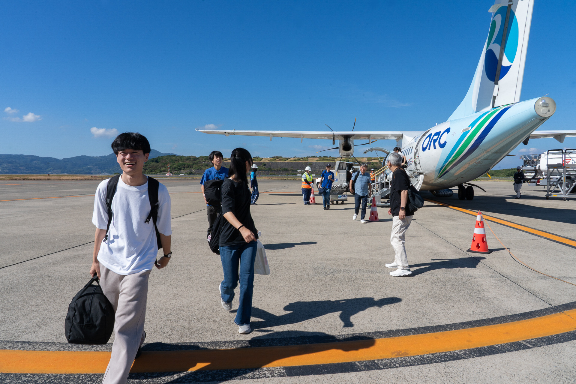 オリエンタルエアブリッジのプロペラ機で長崎空港に降り立った