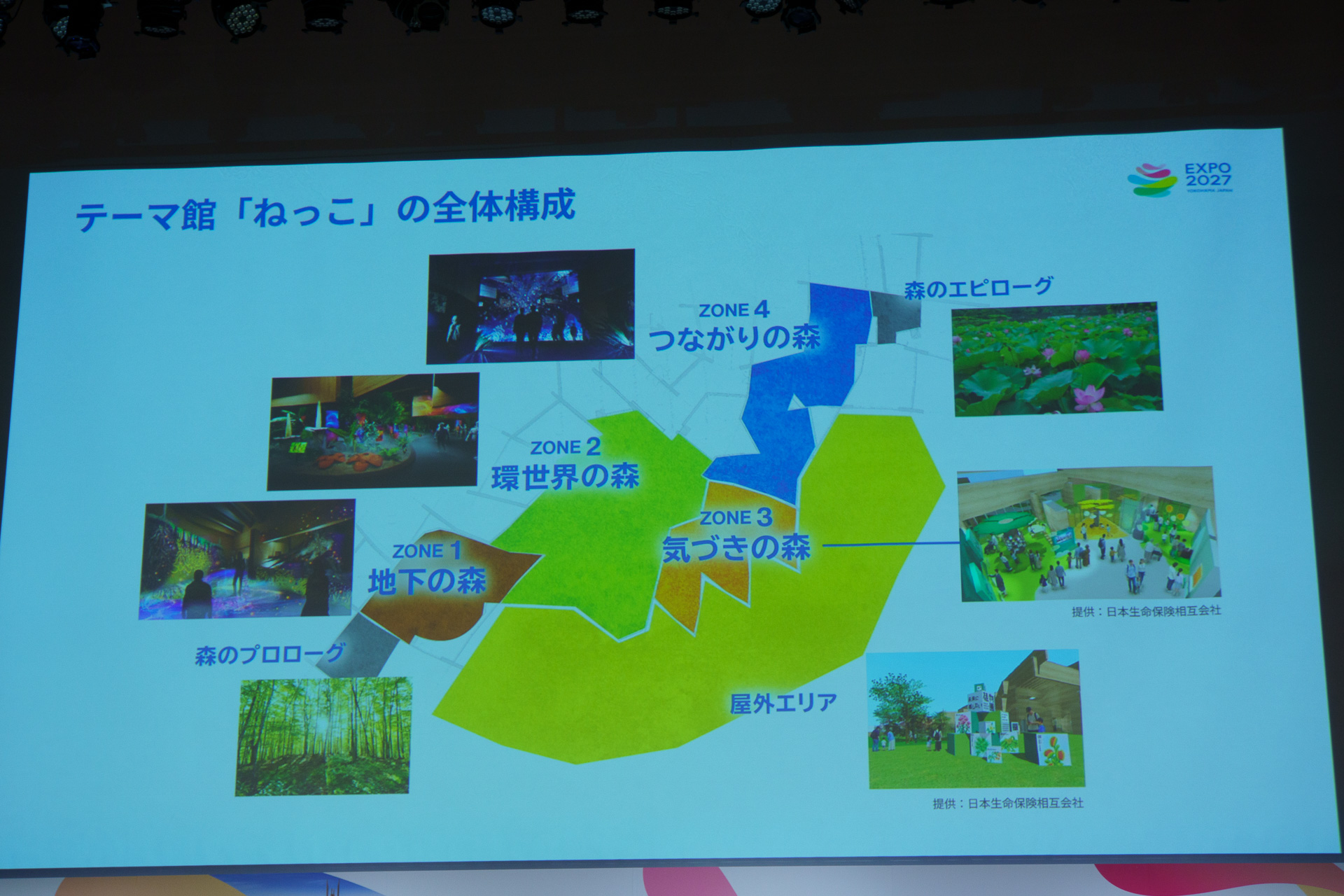 テーマ館「ねっこ」の全体構成