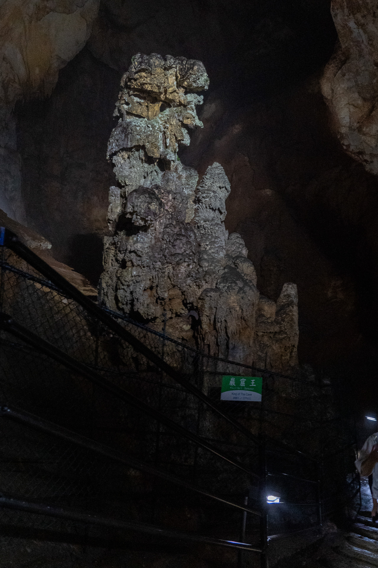 「巌窟王（がんくつおう）」と命名された高さ約8mの巨大な石筍