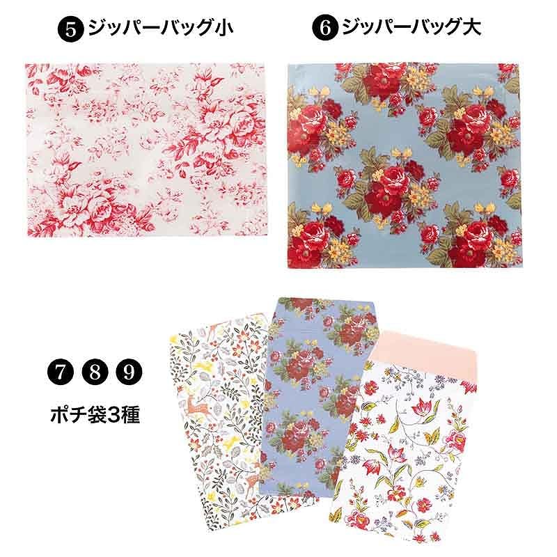 ローラアシュレイの缶ケース入り文具9点セット付録、GLOW 12月号増刊