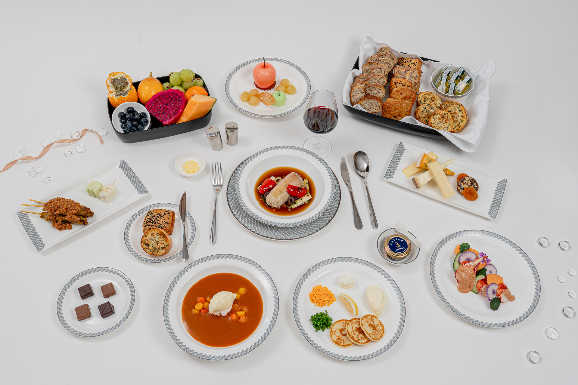 スイートとファーストクラスのメニュー