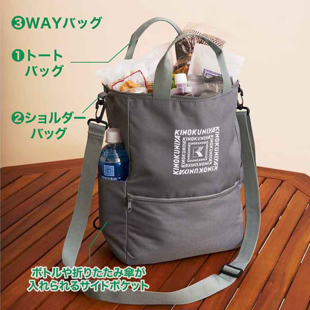 荷物が多いときや自転車に乗るときはリュックに変形、両手フリーに
