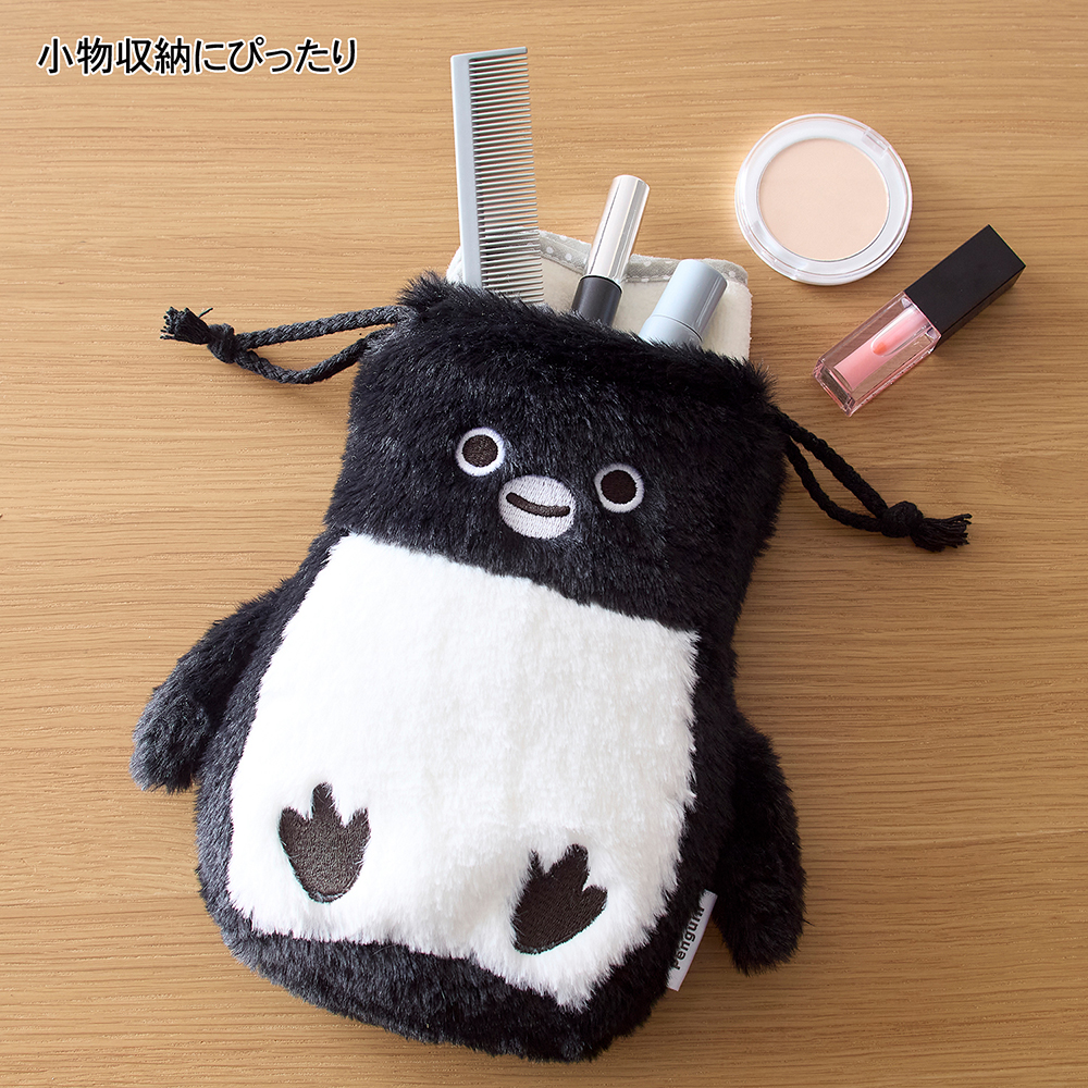 ぬいぐるみみたいな巾着ポーチ「Suicaのペンギン」（2990円）