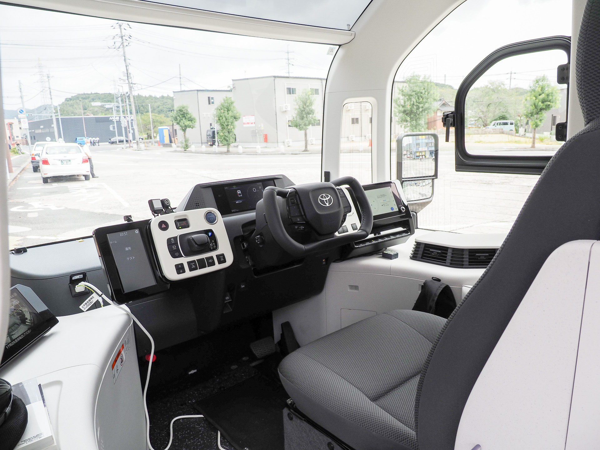 運転席。このe-Paletteでは自動運転は使われていない