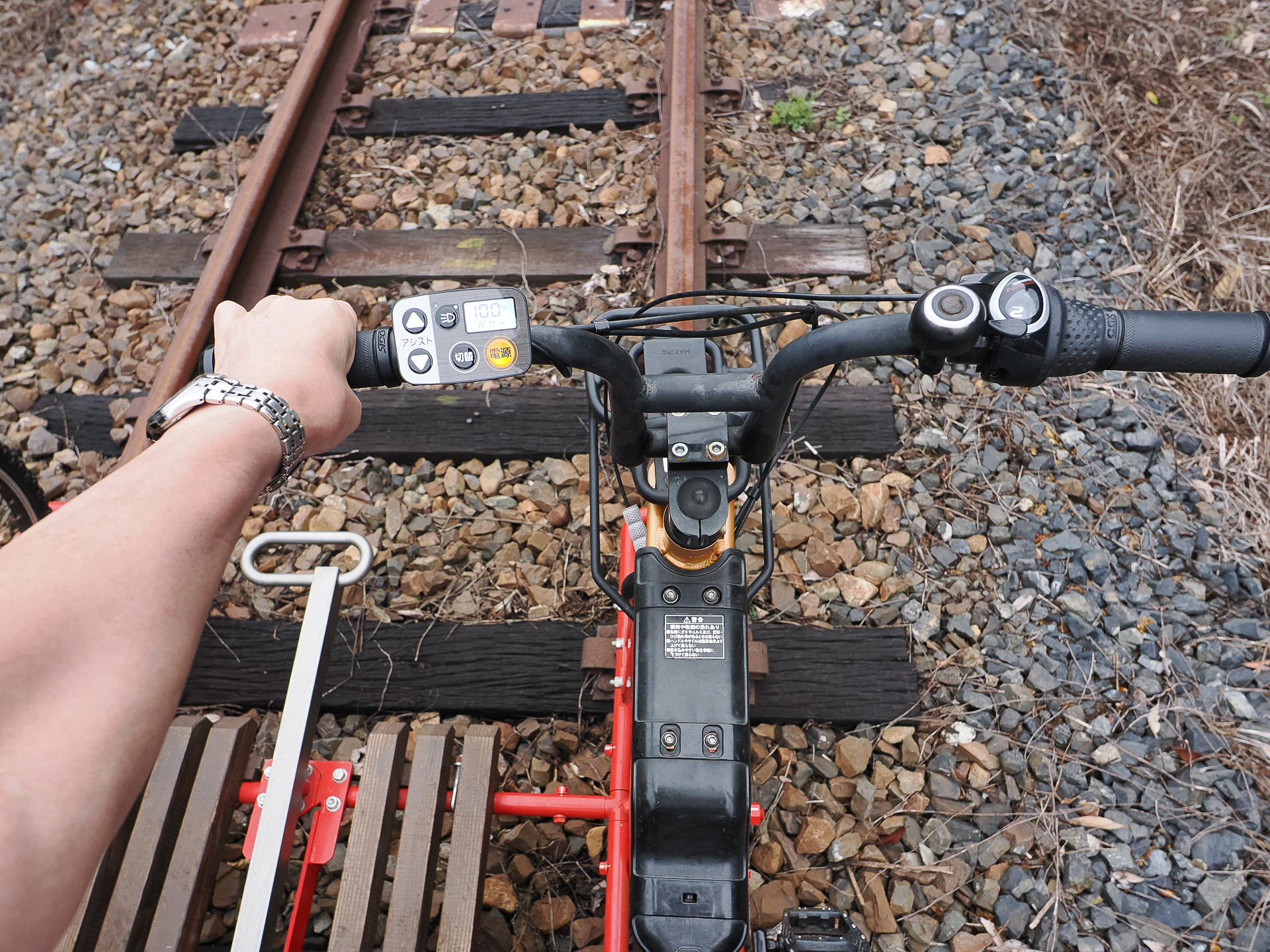 復路に出発。この折り返し点の転換作業時には運転手を交代することも可能