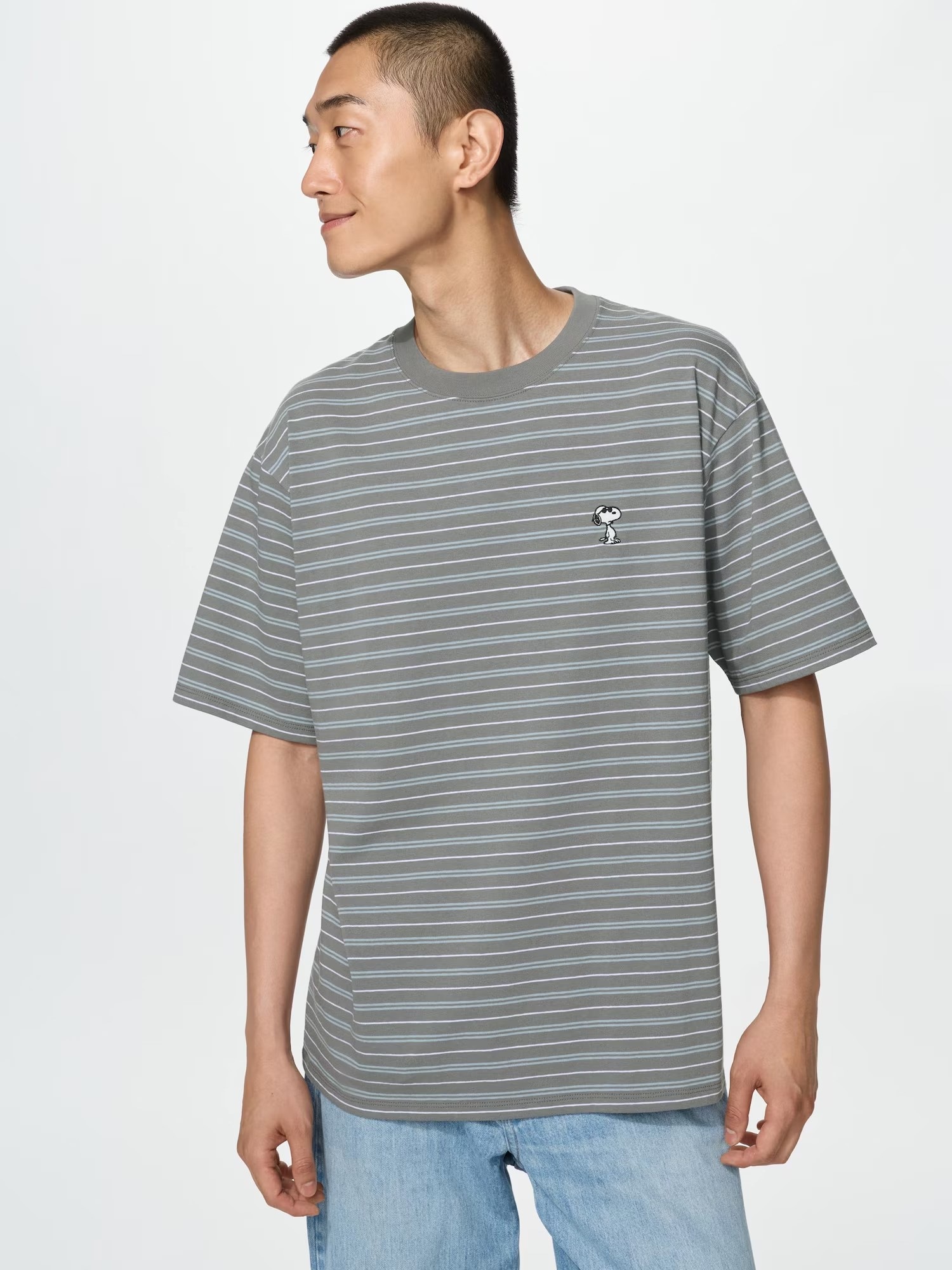 12月中旬発売「ピーナッツ」メンズTシャツ（オーバーサイズフィット）のコーデ例