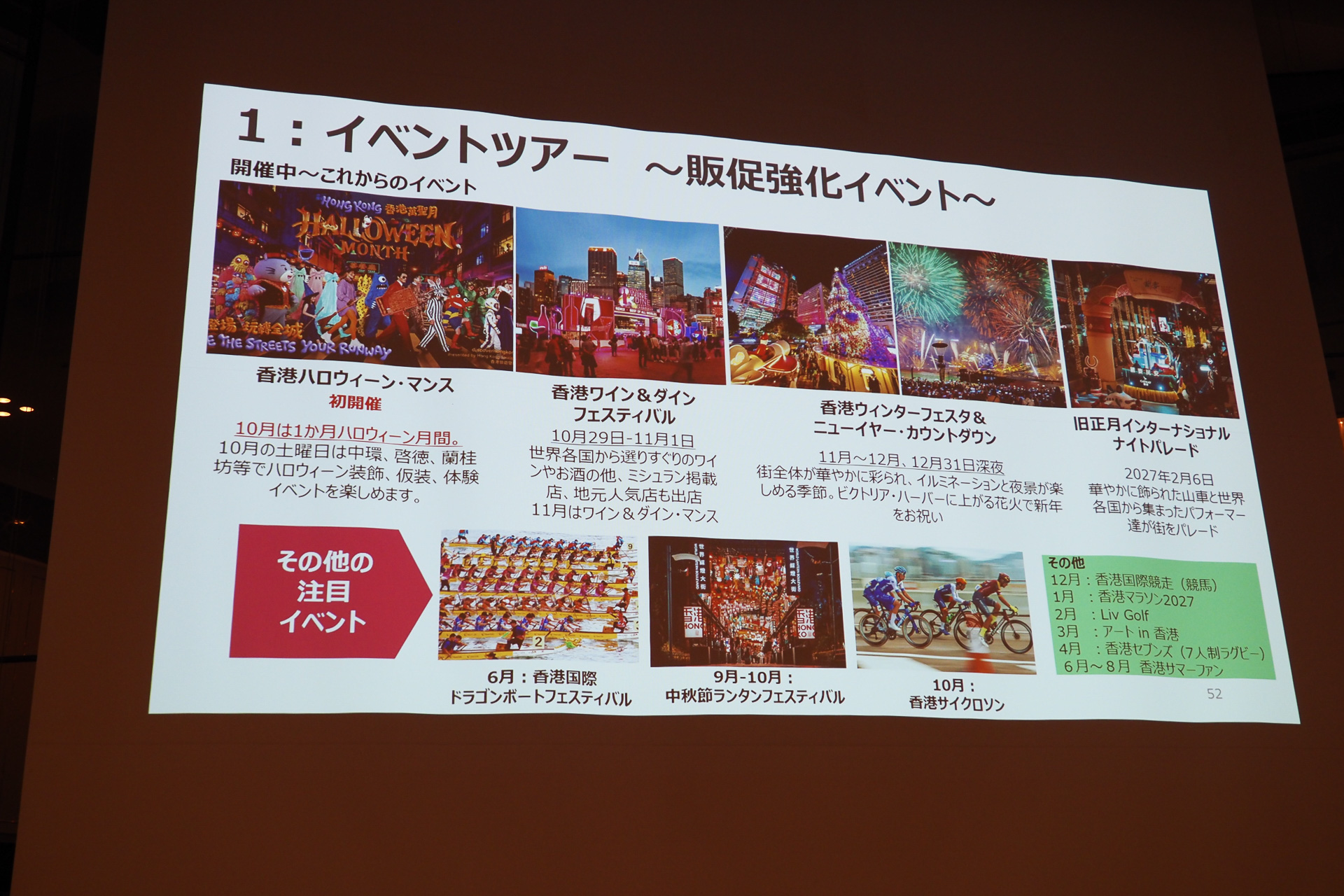 香港では年間を通じてさまざまなイベントが開催される