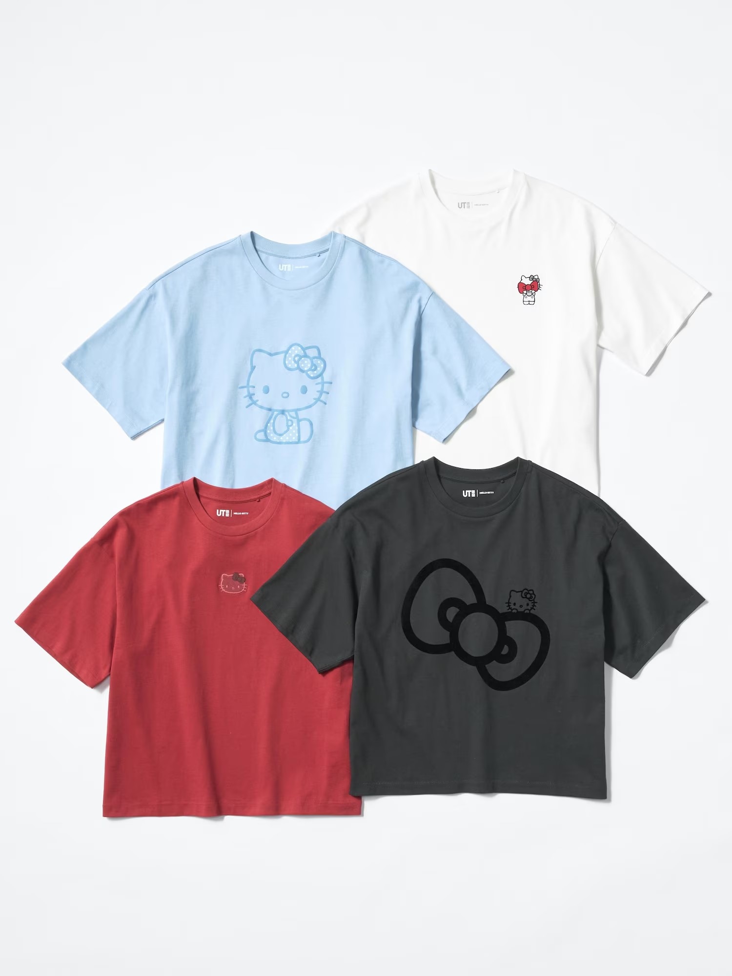12月上旬発売「ハローキティ」UT全4種。大人のためのシンプルかつかわいいデザイン