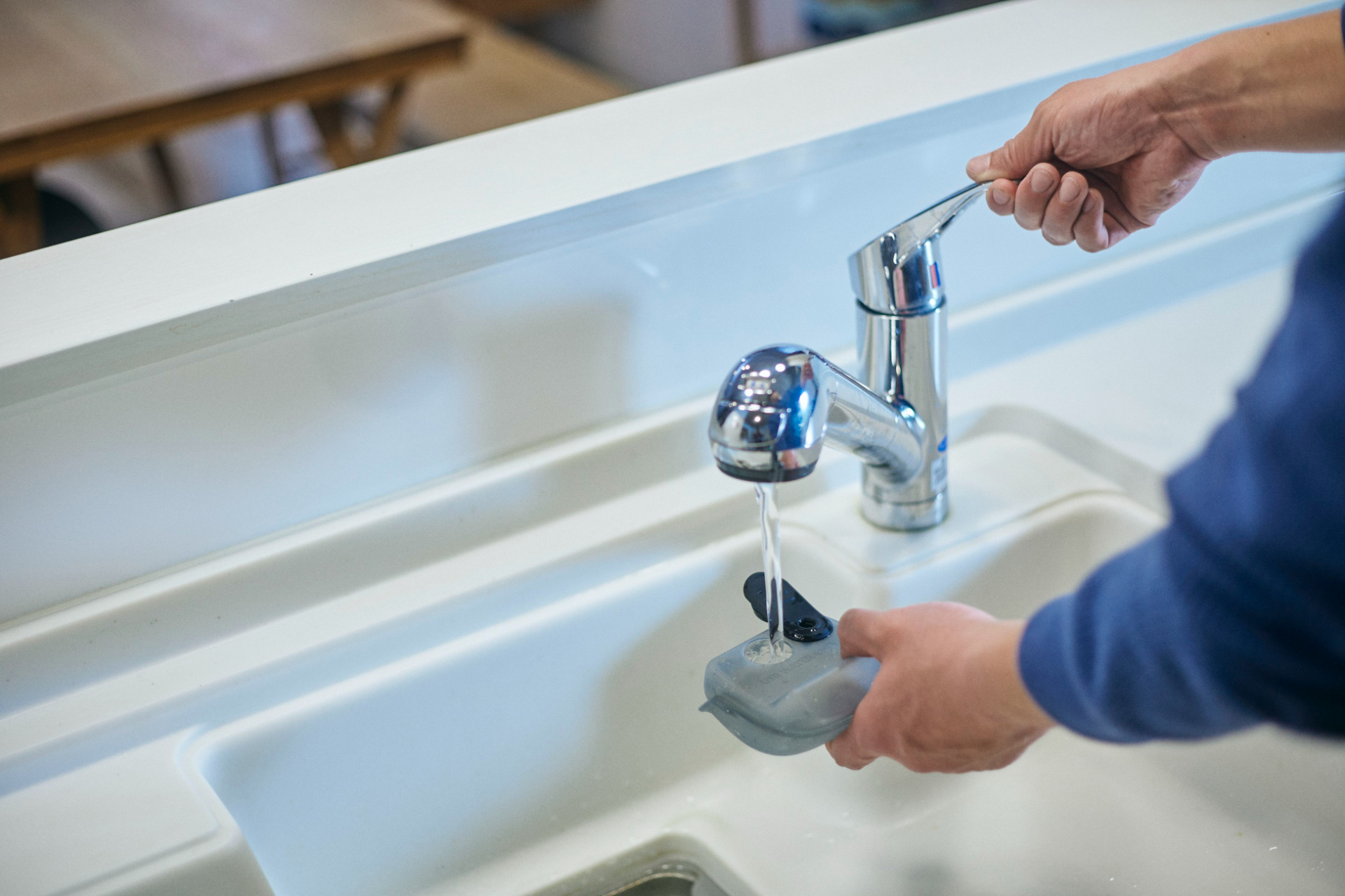 給水して待ち時間約30秒ですぐに使える